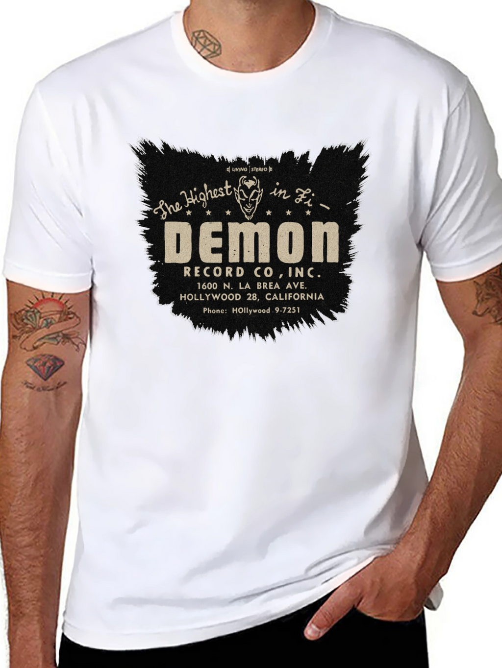 Demon Records Co. Black Graphic Tee