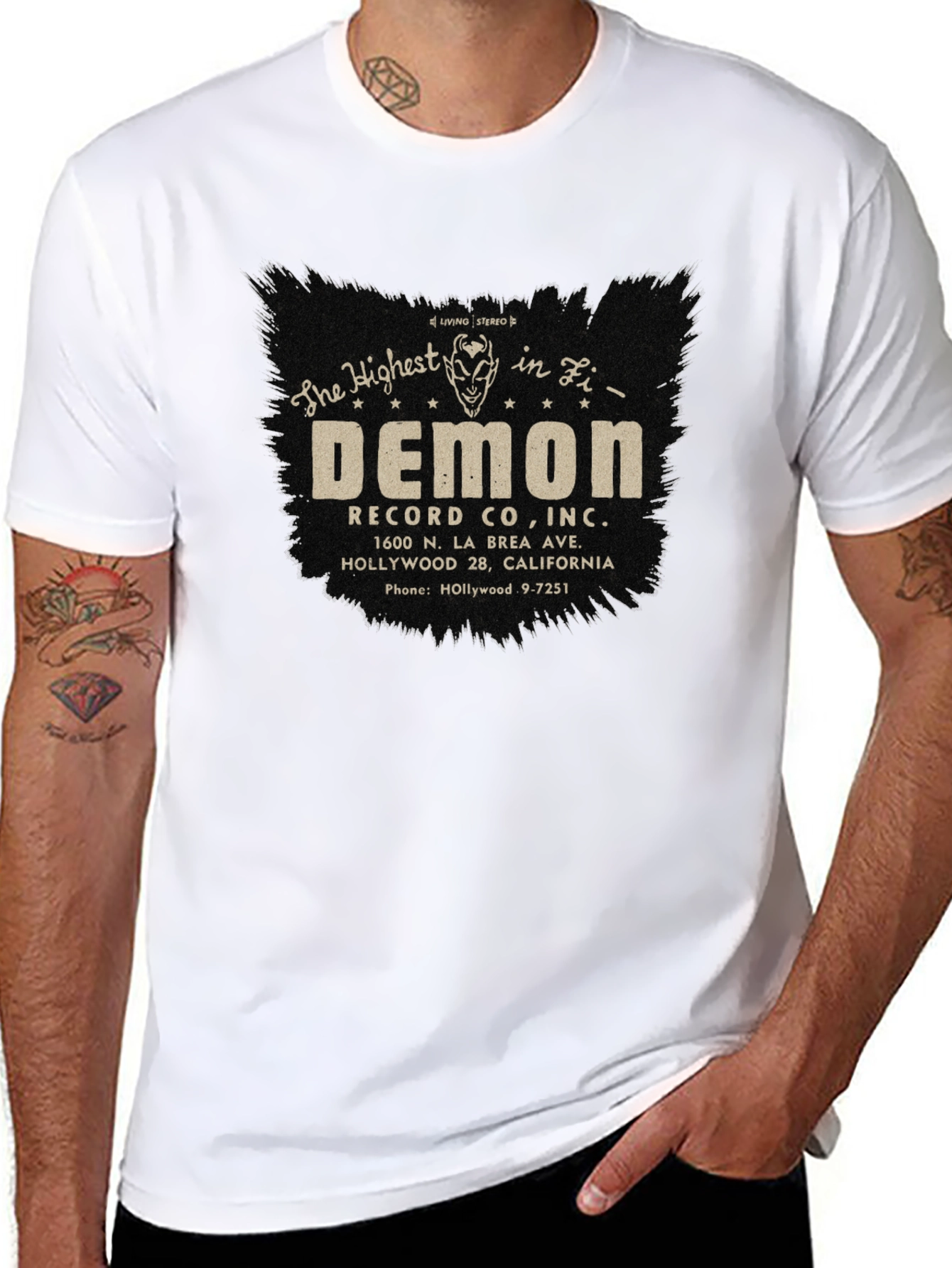 Demon Records Co. Black Graphic Tee