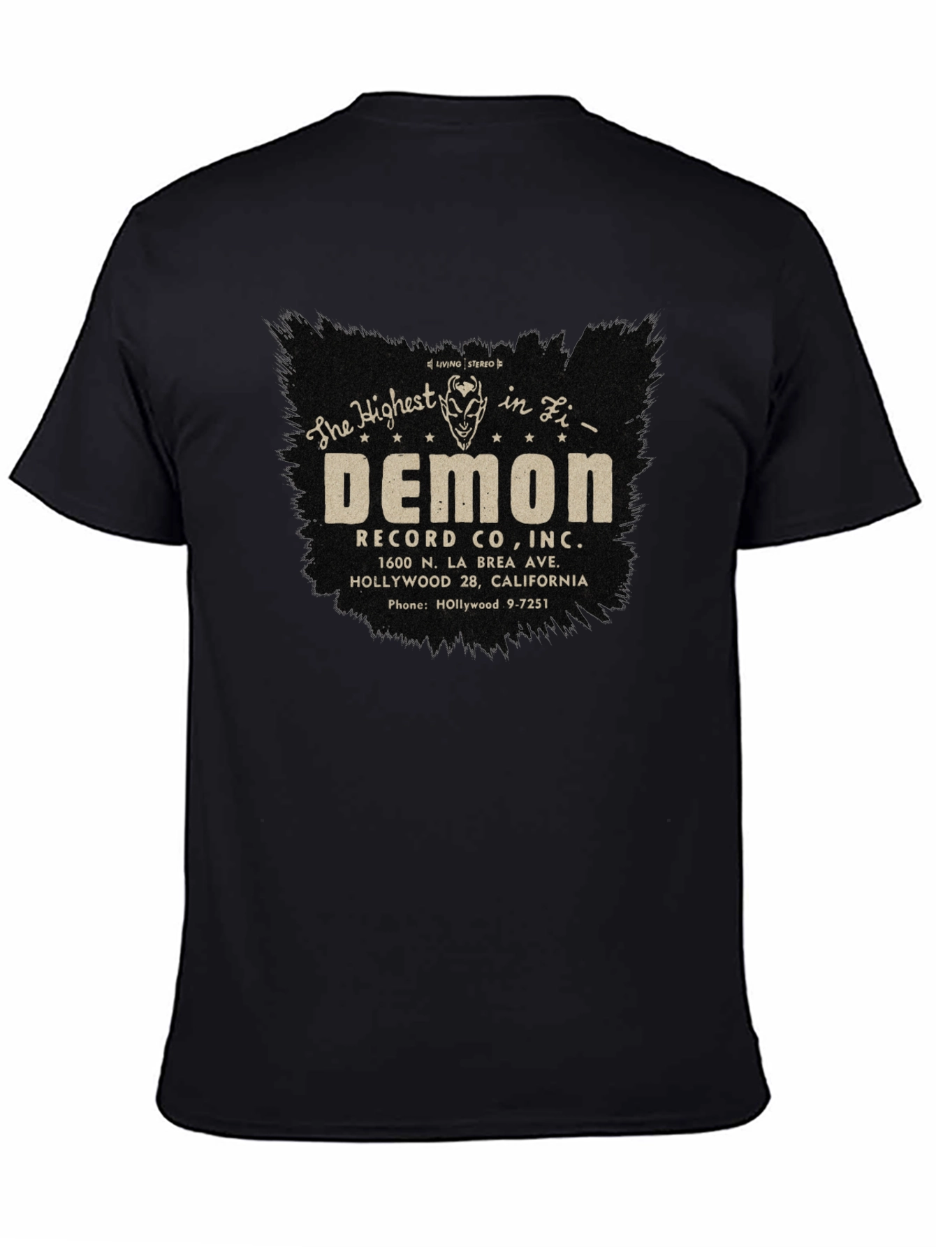 Demon Records Co. Black Graphic Tee