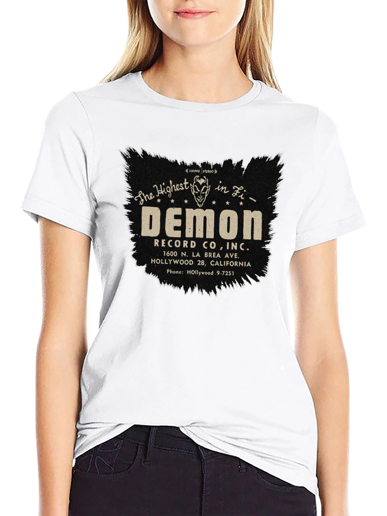 Demon Records Co. Black Graphic Tee
