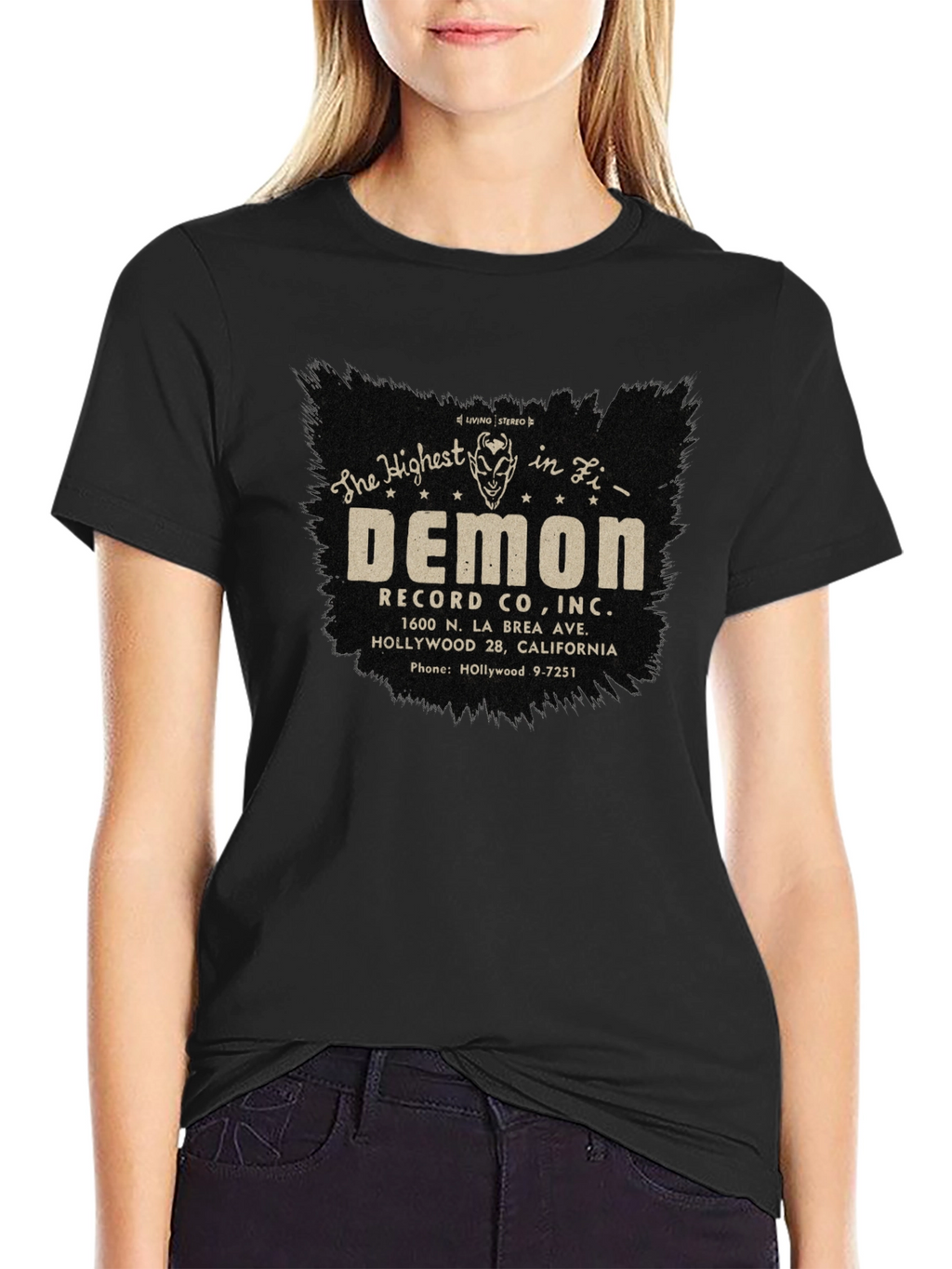 Demon Records Co. Black Graphic Tee