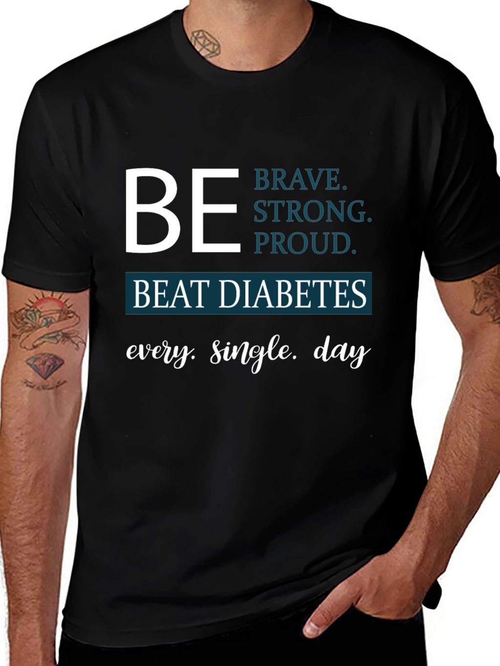 Be Brave Beat Diabetes Awareness T-Shirt