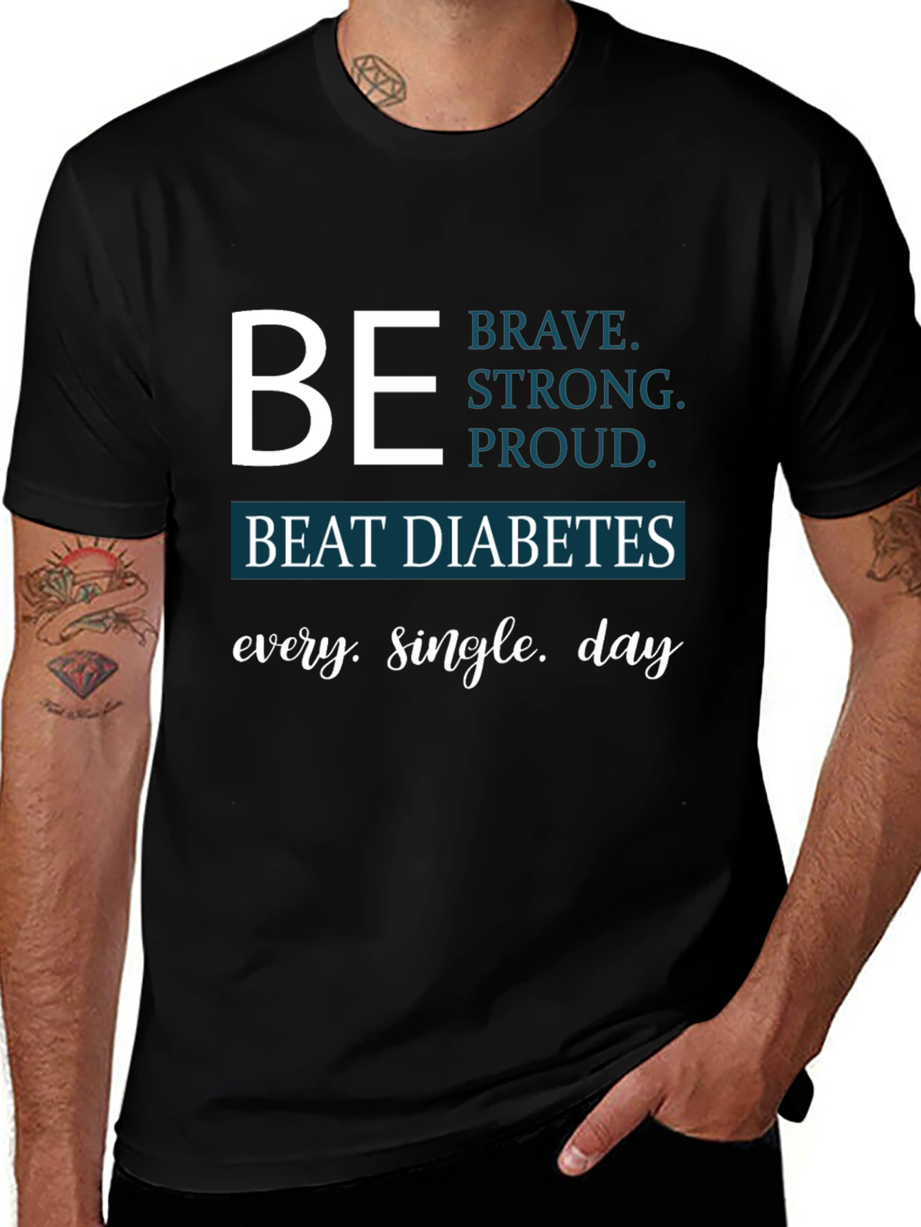 Be Brave Beat Diabetes Awareness T-Shirt