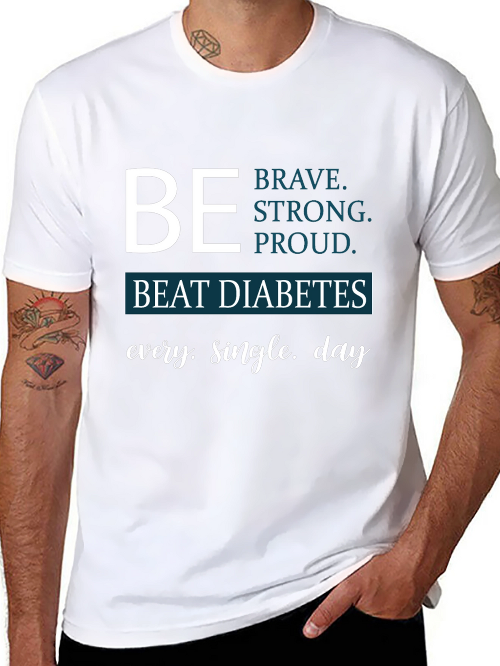 Be Brave Beat Diabetes Awareness T-Shirt