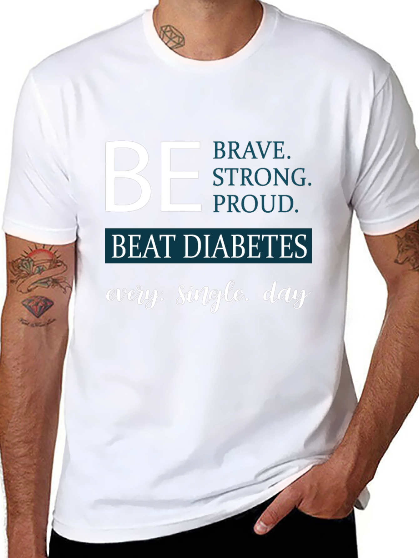 Be Brave Beat Diabetes Awareness T-Shirt
