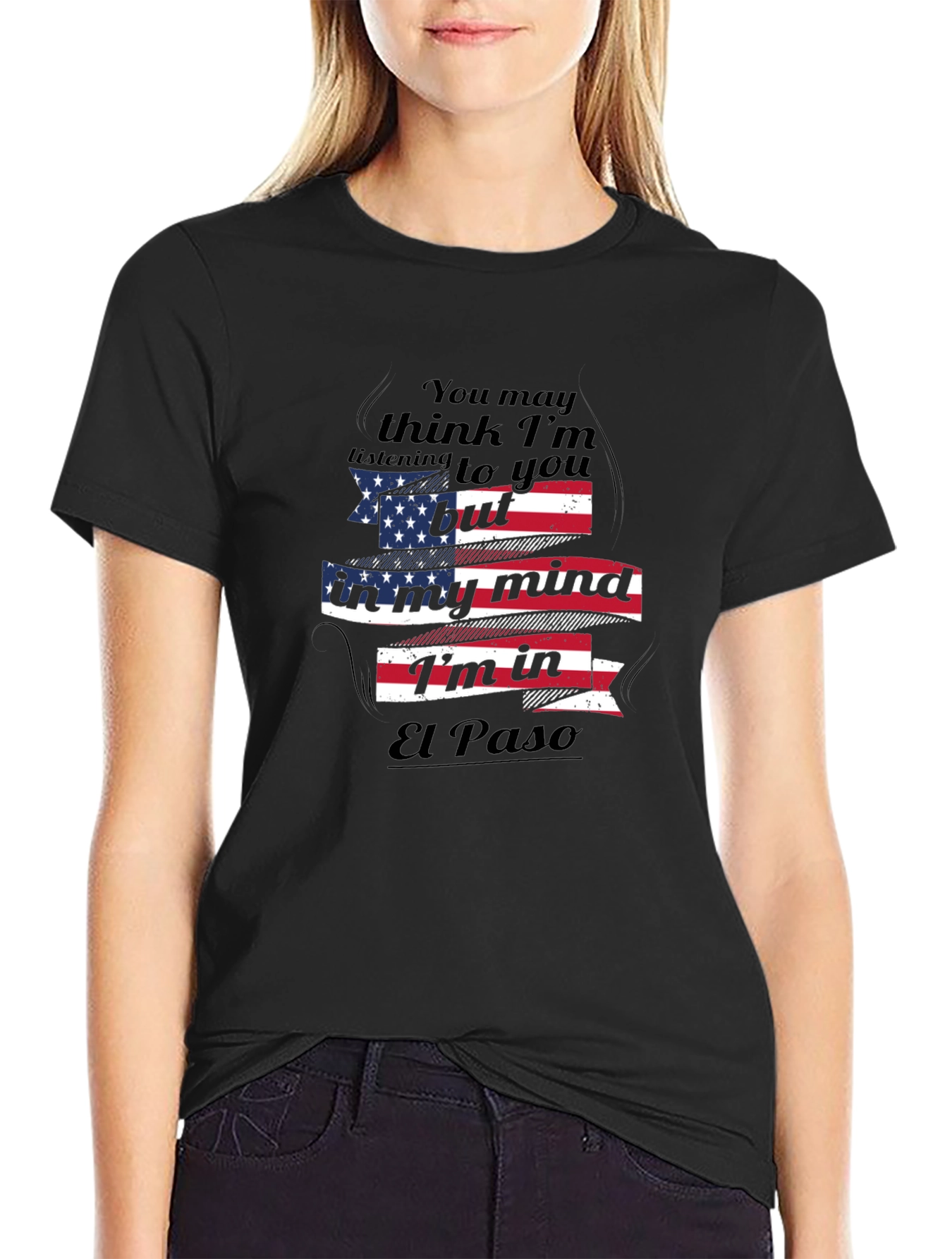 El Paso Mind T-Shirt - Patriotic USA Flag Design