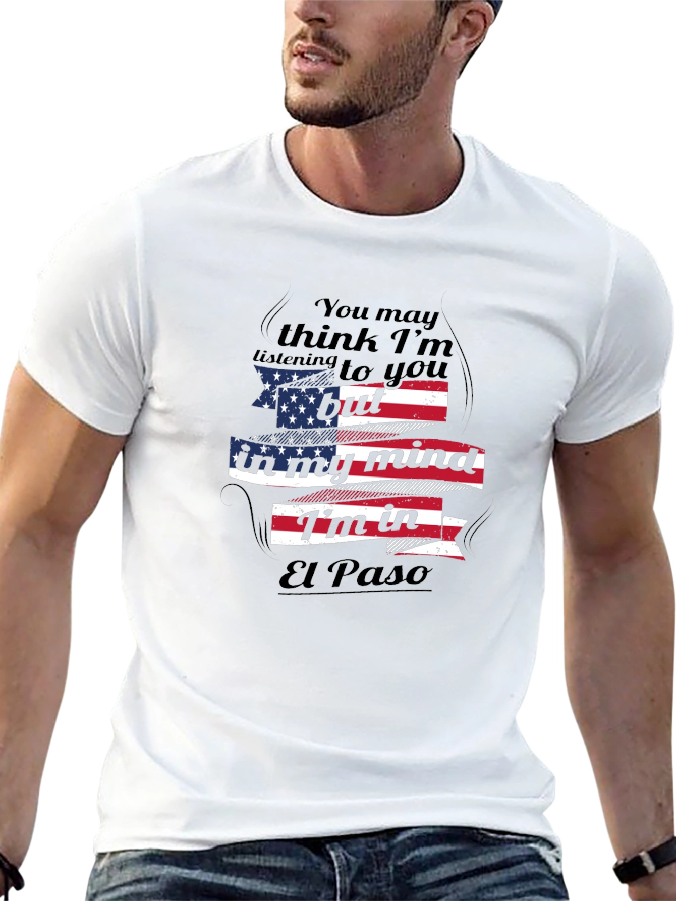 El Paso Mind T-Shirt - Patriotic USA Flag Design