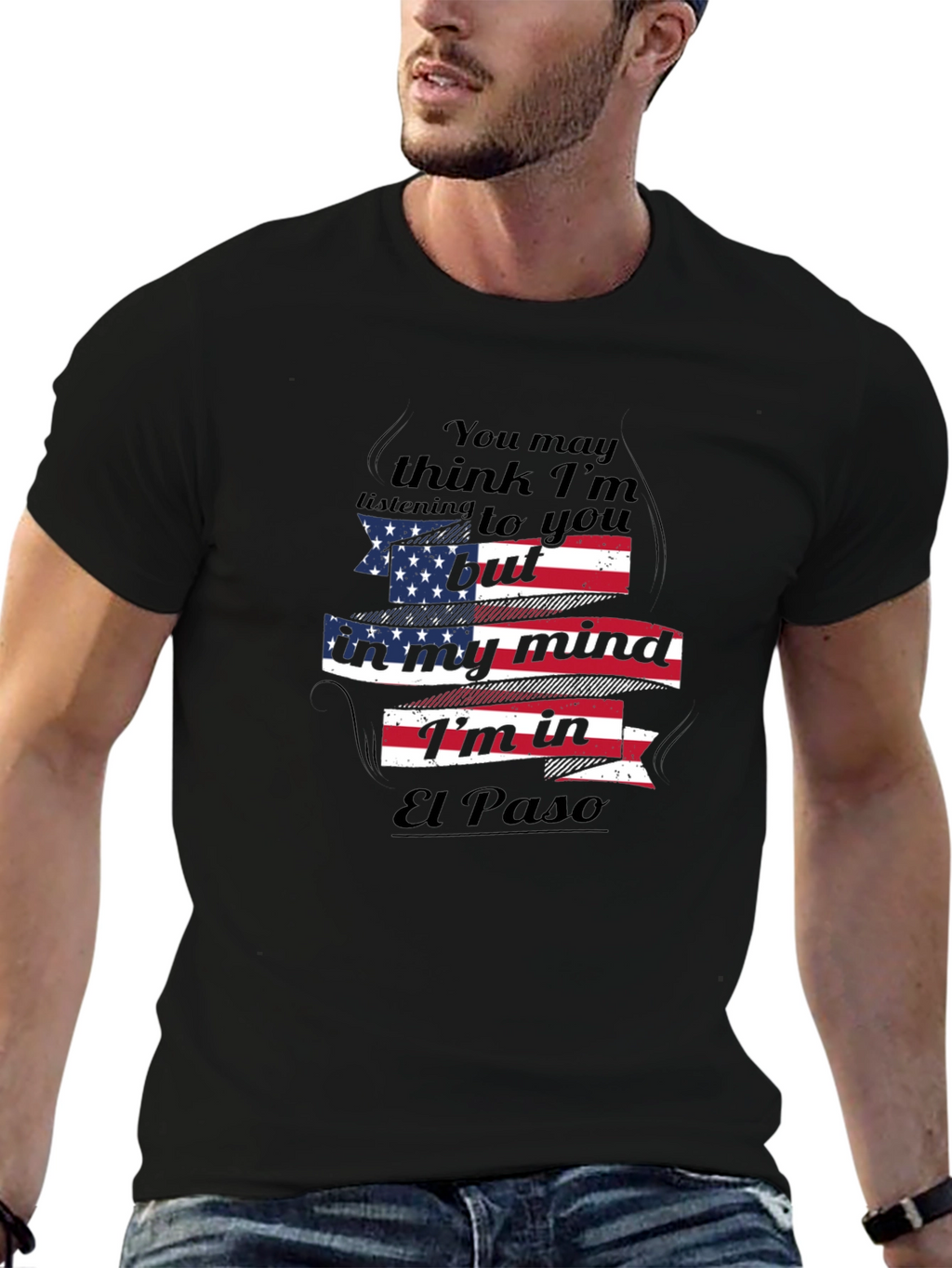 El Paso Mind T-Shirt - Patriotic USA Flag Design