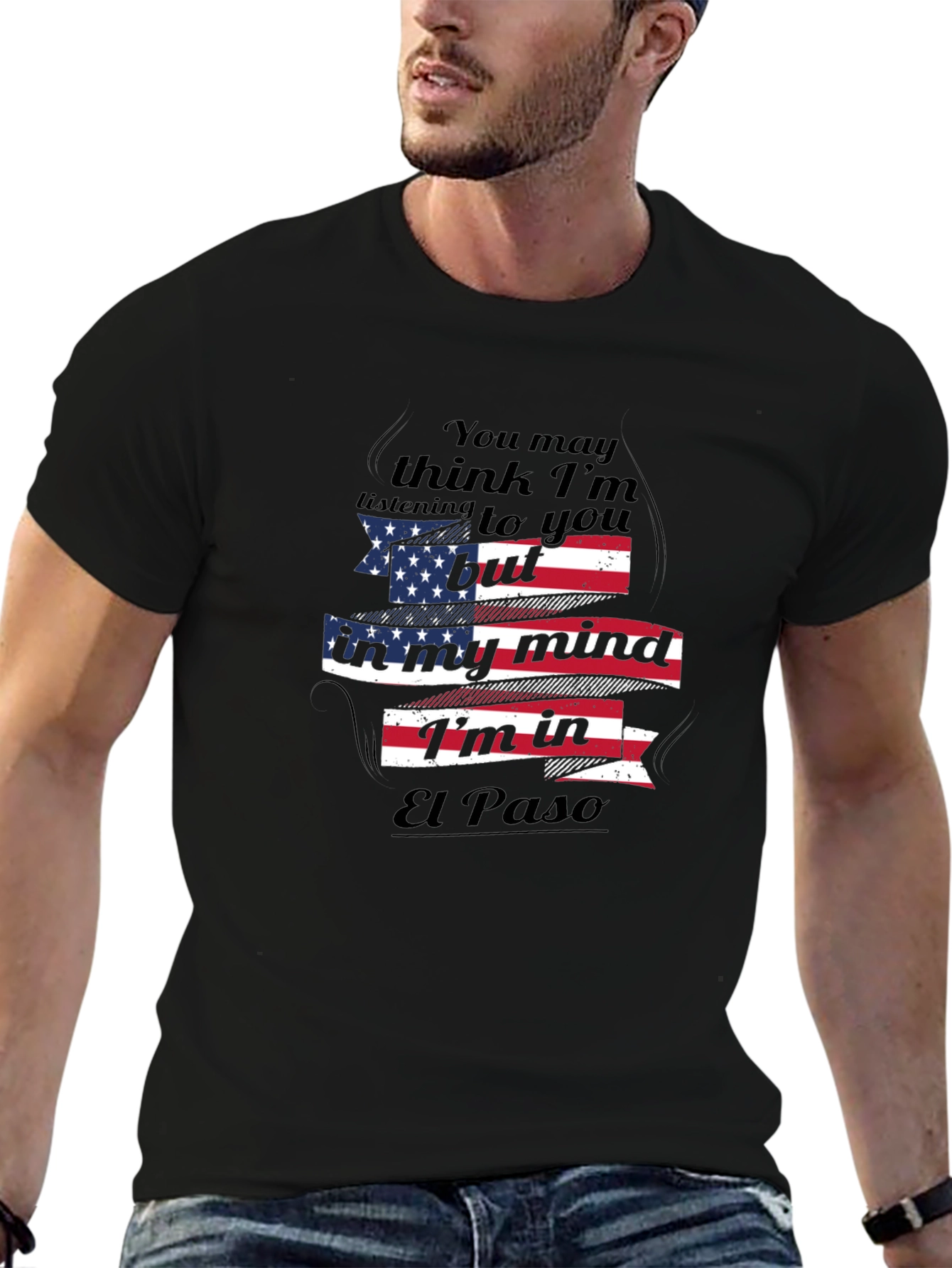 El Paso Mind T-Shirt - Patriotic USA Flag Design