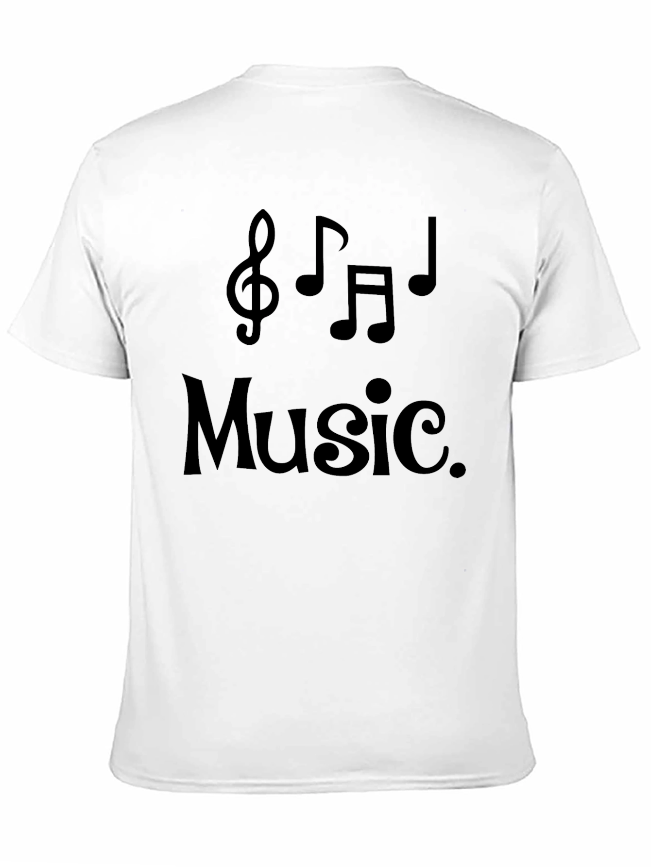 Music Notes Graphic T-Shirt - Black