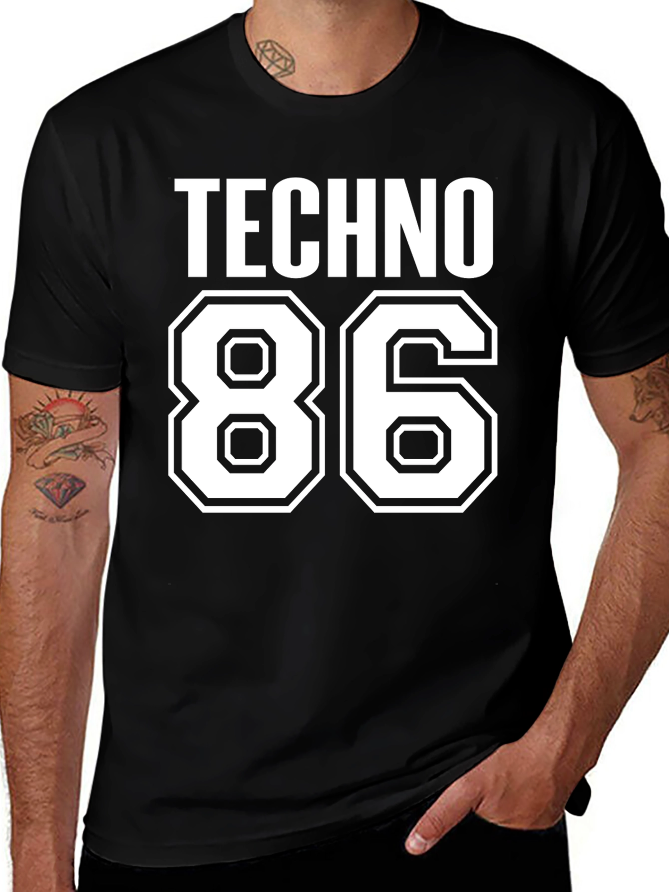 Techno 86 Graphic T-Shirt - Black