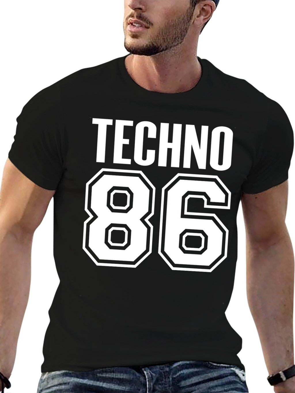 Techno 86 Graphic T-Shirt - Black