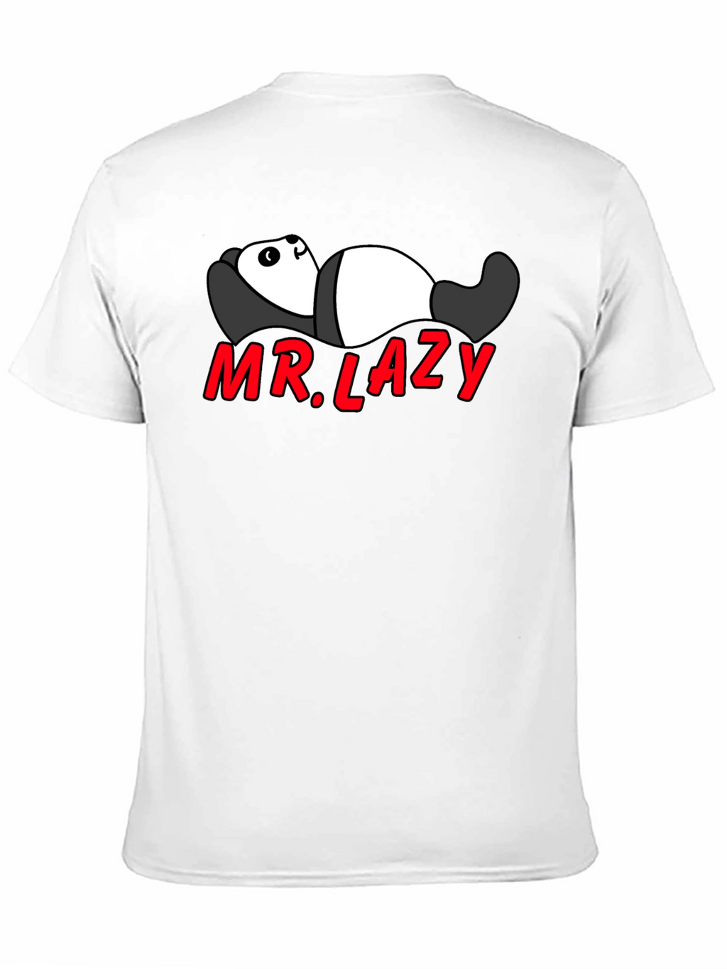 Mr. Lazy Panda Graphic Tee - Black Cotton T-Shirt