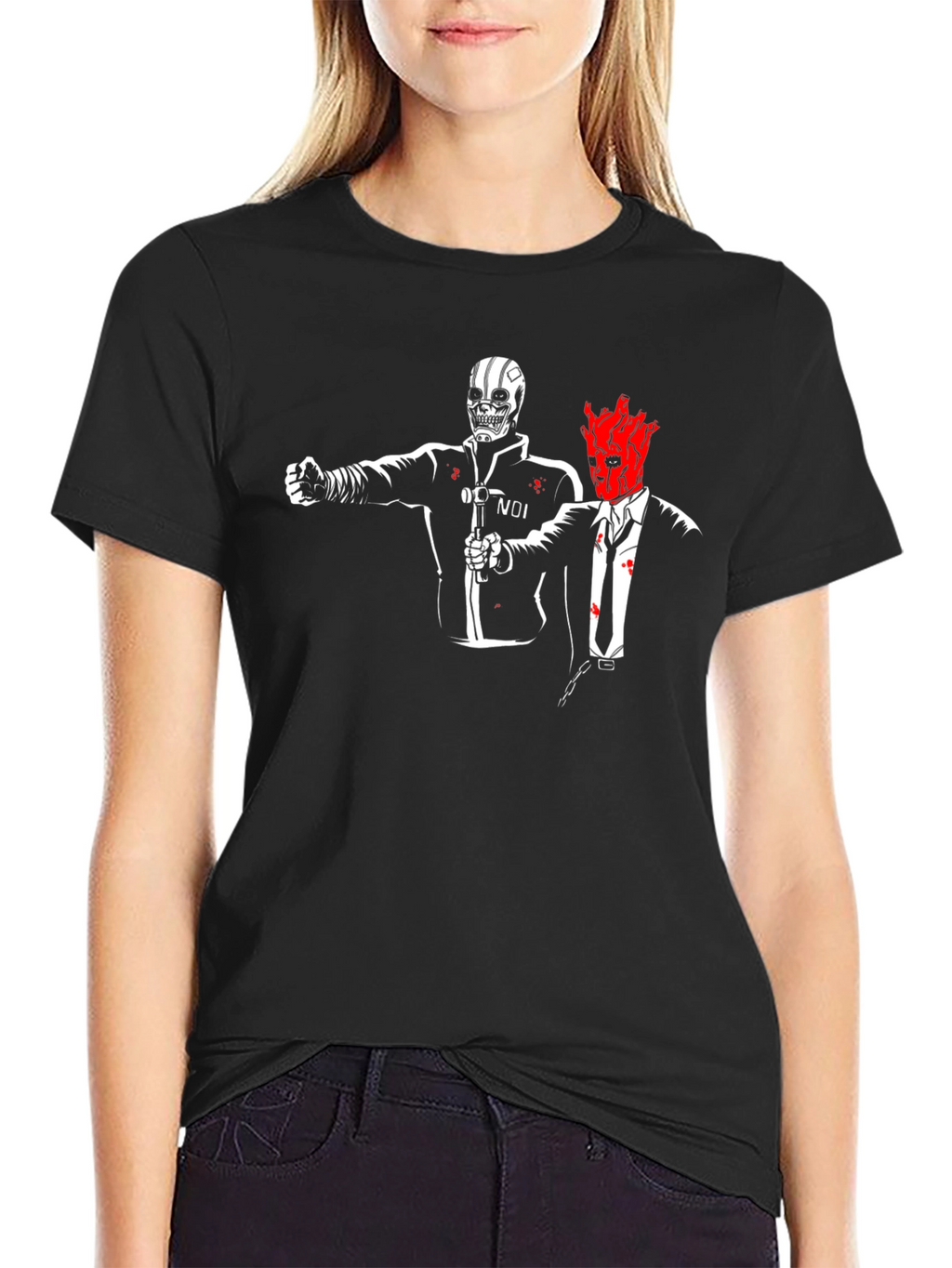 Noir Duo Graphic Tee - Black