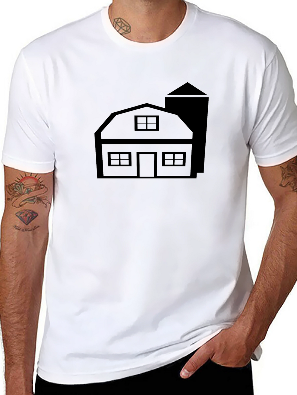 Farmhouse T-Shirt - Rustic Style Black
