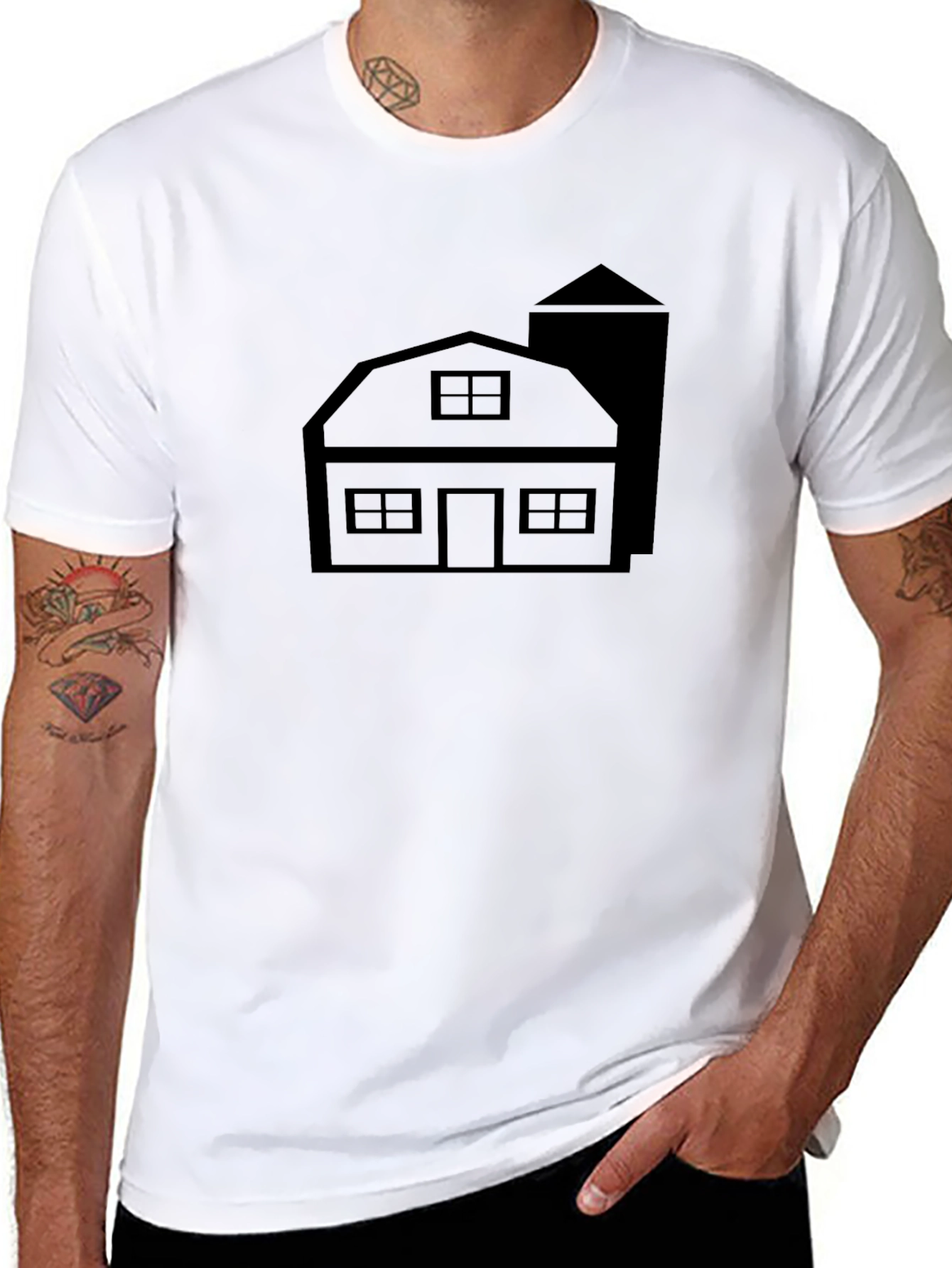Farmhouse T-Shirt - Rustic Style Black