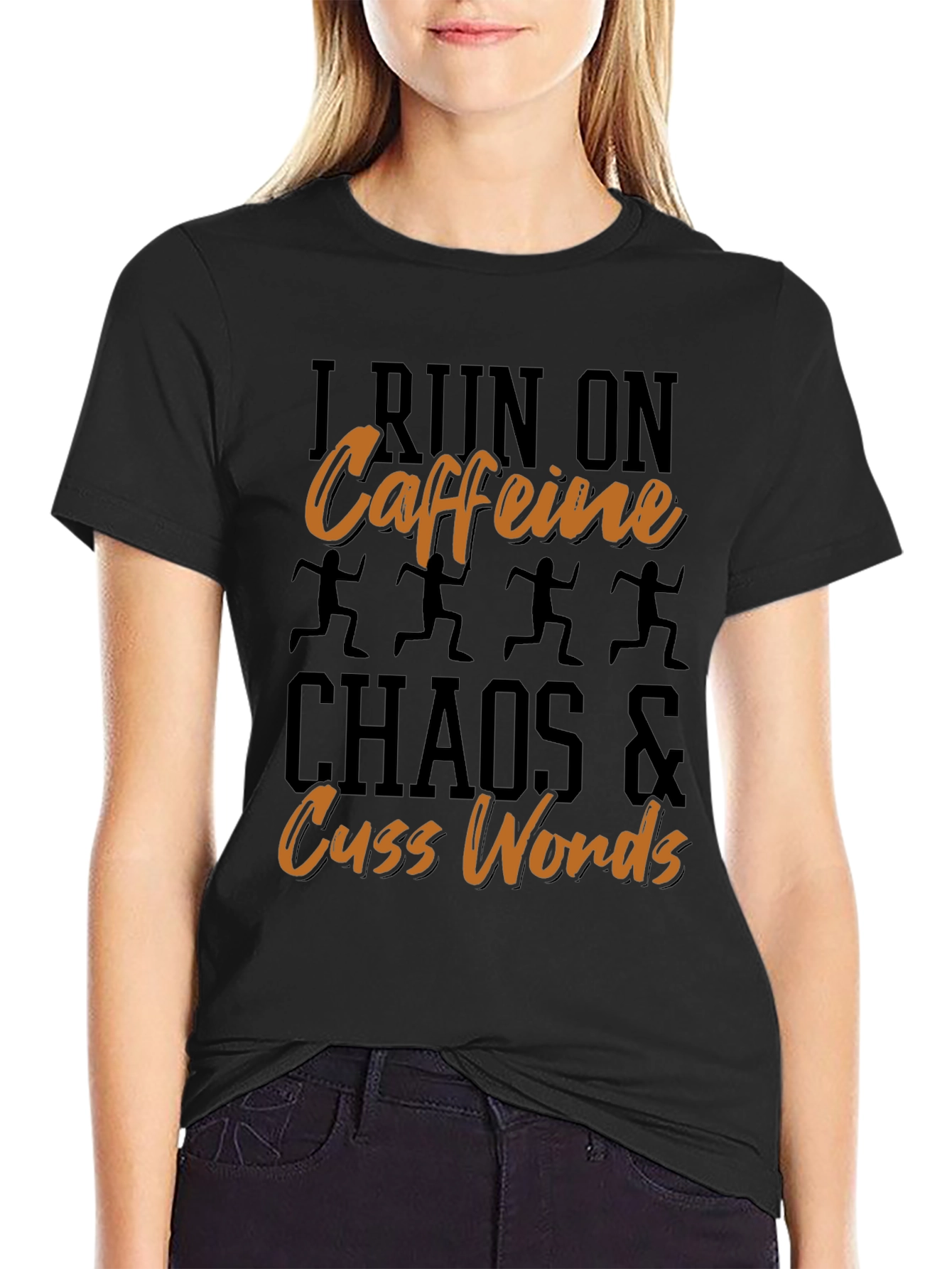 Caffeine Chaos & Cuss Words Graphic Tee