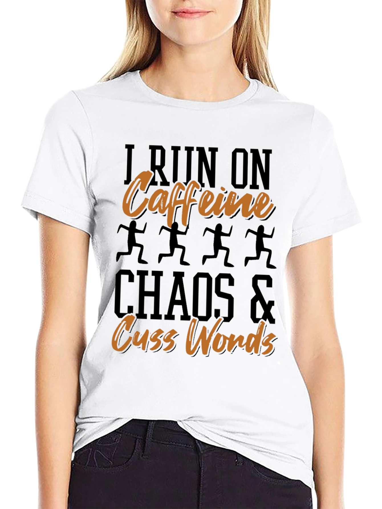 Caffeine Chaos & Cuss Words Graphic Tee