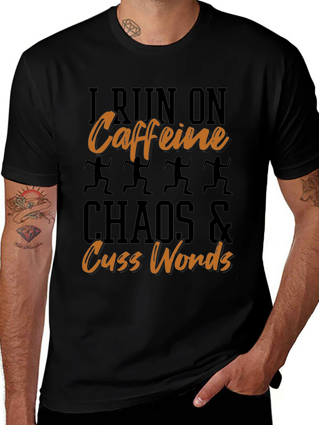 Caffeine Chaos & Cuss Words Graphic Tee