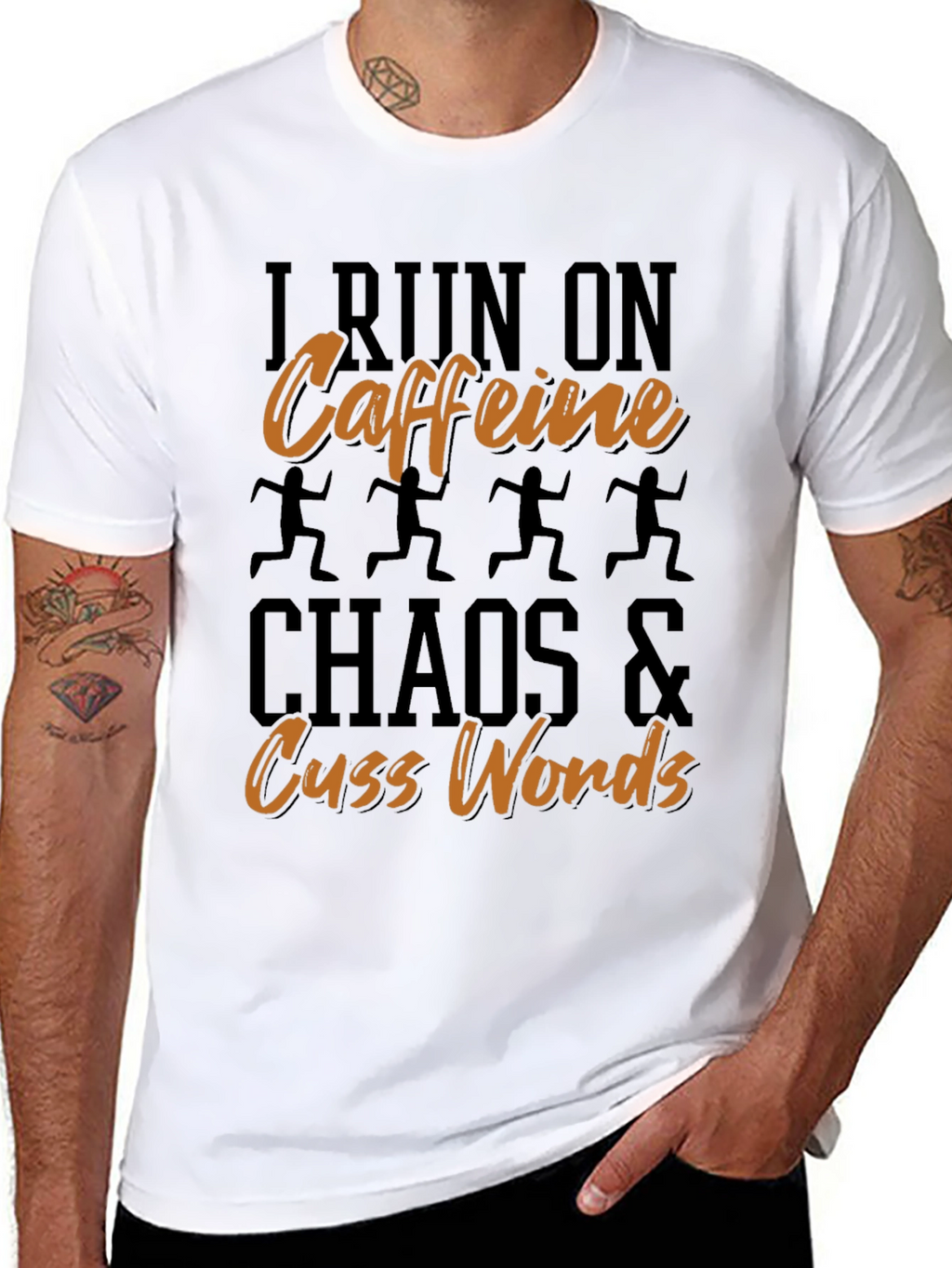 Caffeine Chaos & Cuss Words Graphic Tee