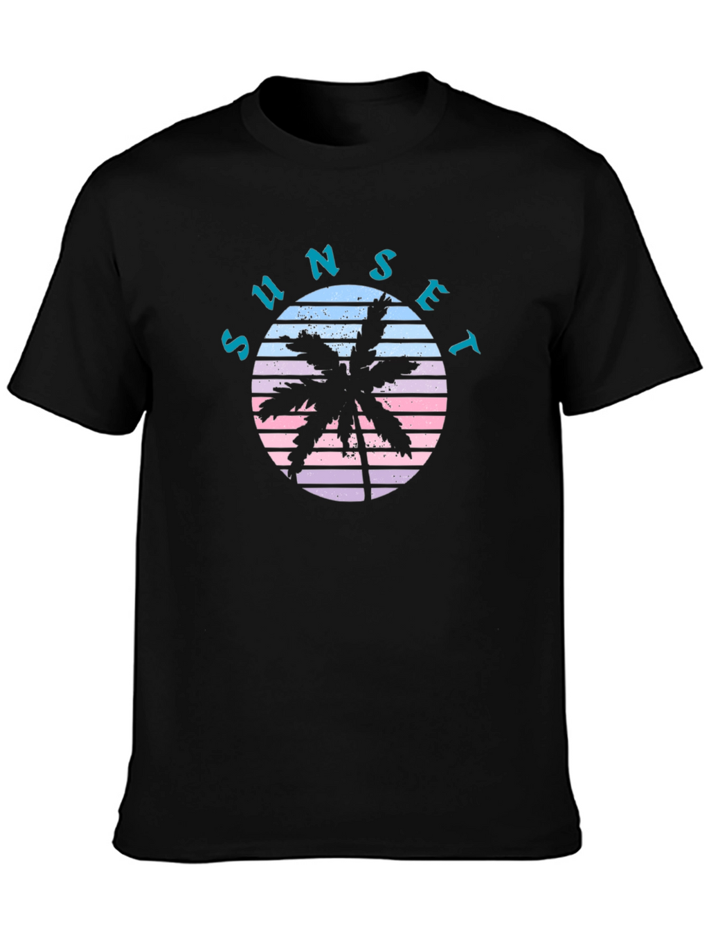 Sunset Palm Tree Graphic T-Shirt
