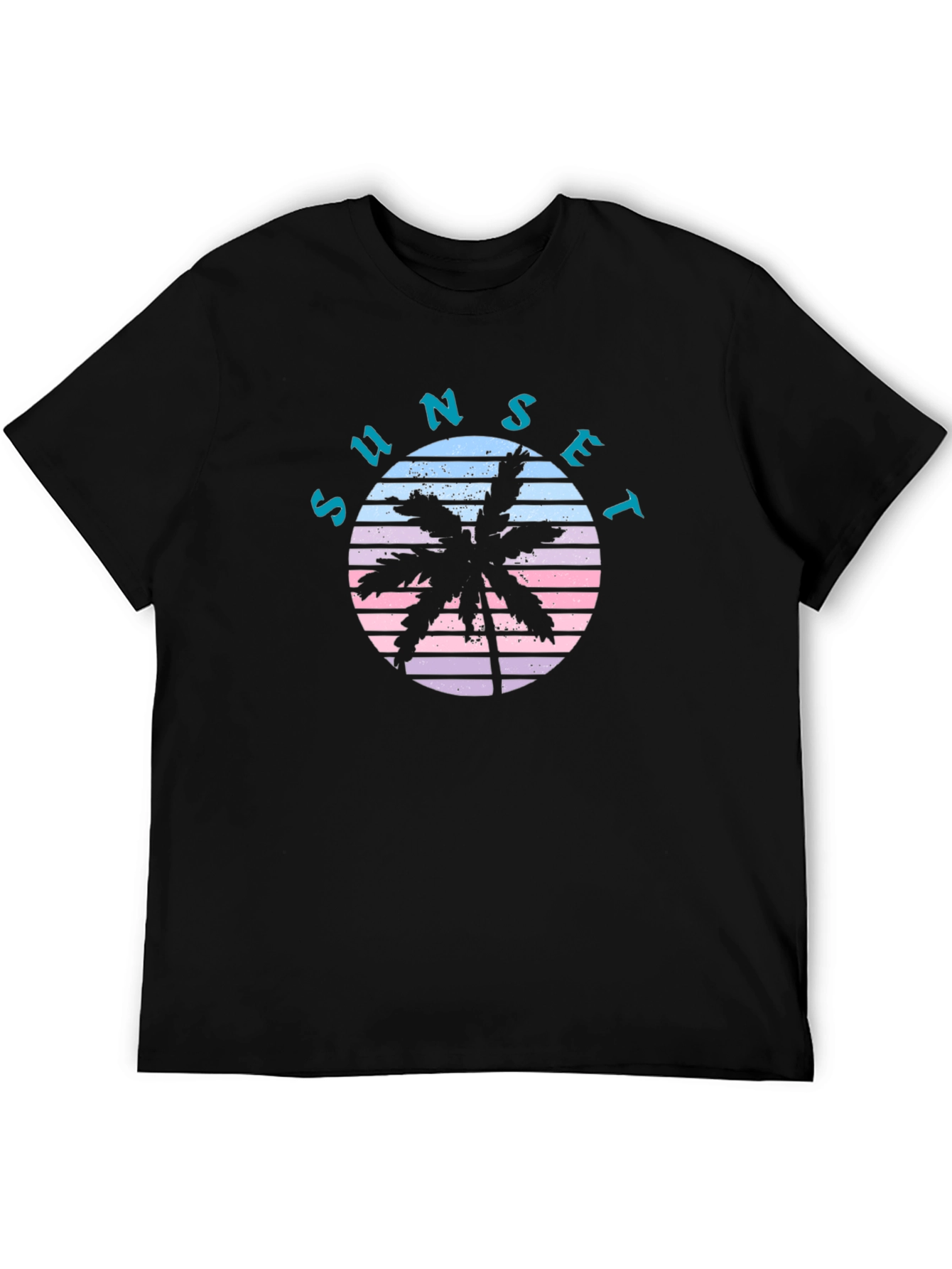 Sunset Palm Tree Graphic T-Shirt