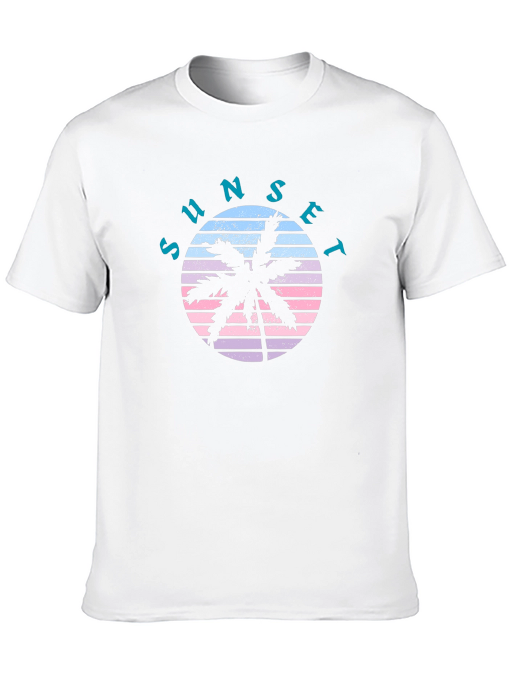 Sunset Palm Tree Graphic T-Shirt