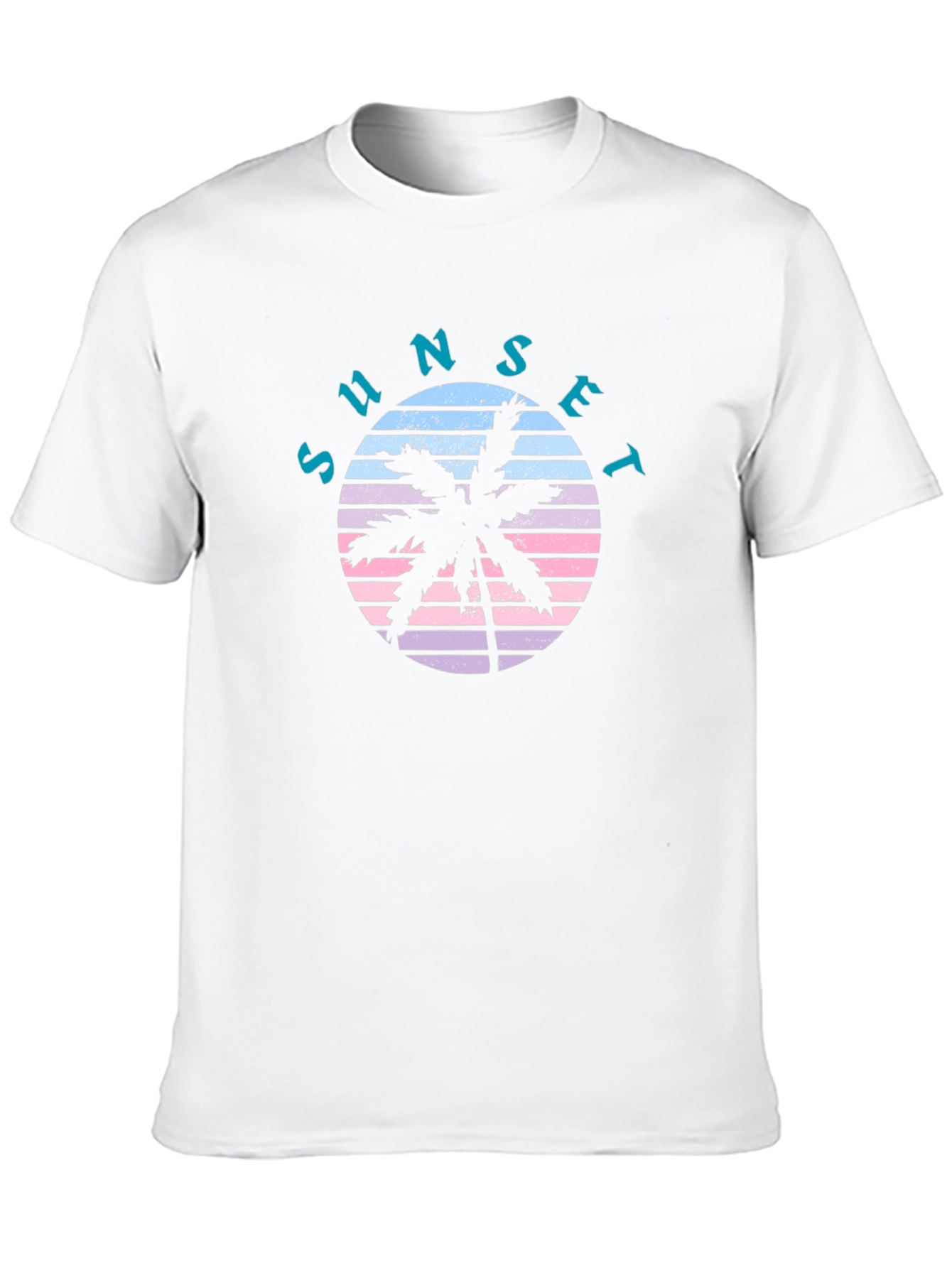 Sunset Palm Tree Graphic T-Shirt