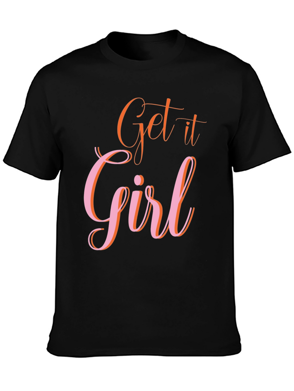 Get it Girl Graphic Tee - Trendy Black T-Shirt