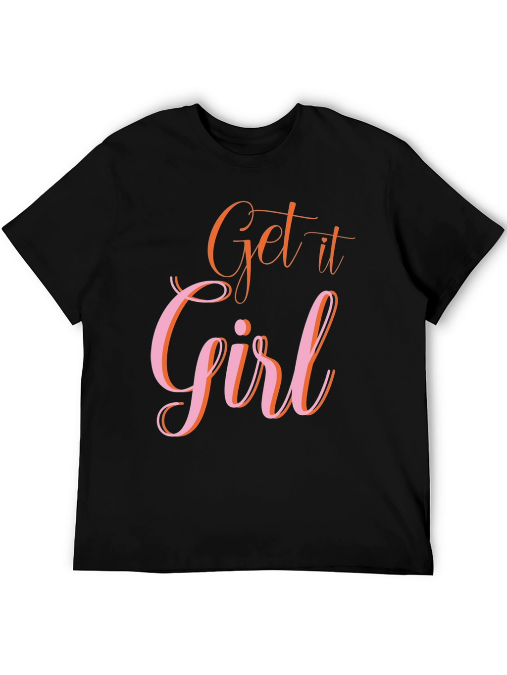 Get it Girl Graphic Tee - Trendy Black T-Shirt