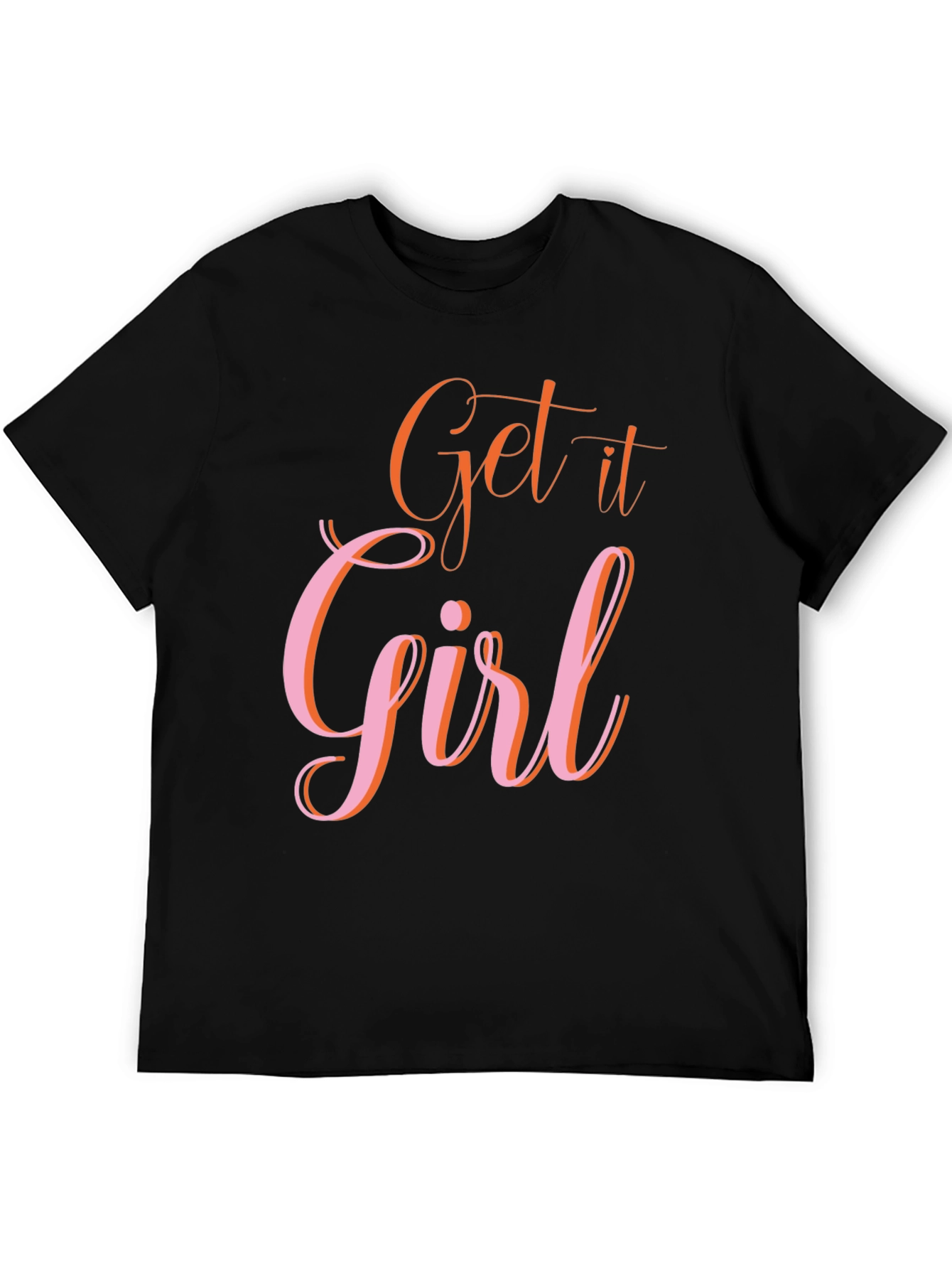 Get it Girl Graphic Tee - Trendy Black T-Shirt