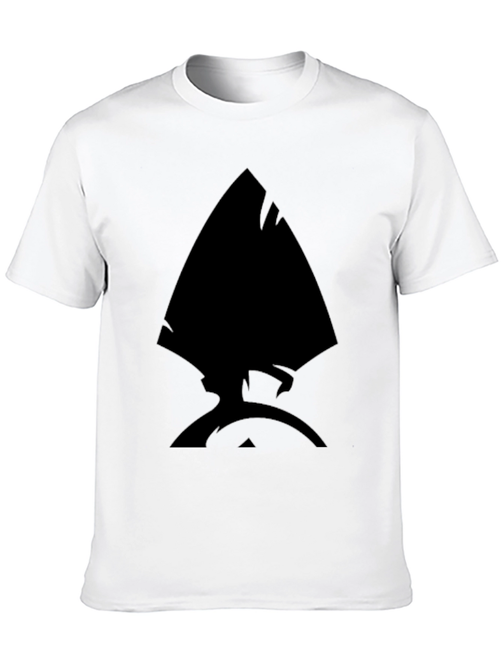 Black T-Shirt with Unique Spade Design for Men