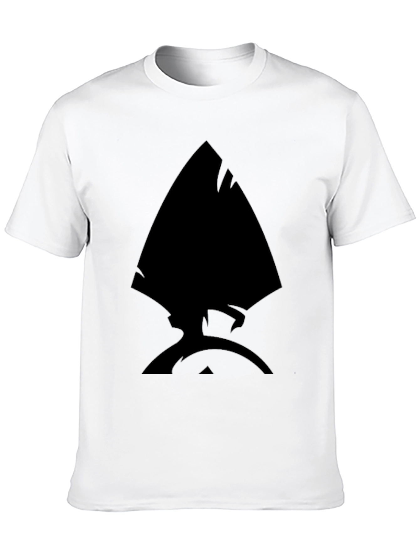 Black T-Shirt with Unique Spade Design for Men