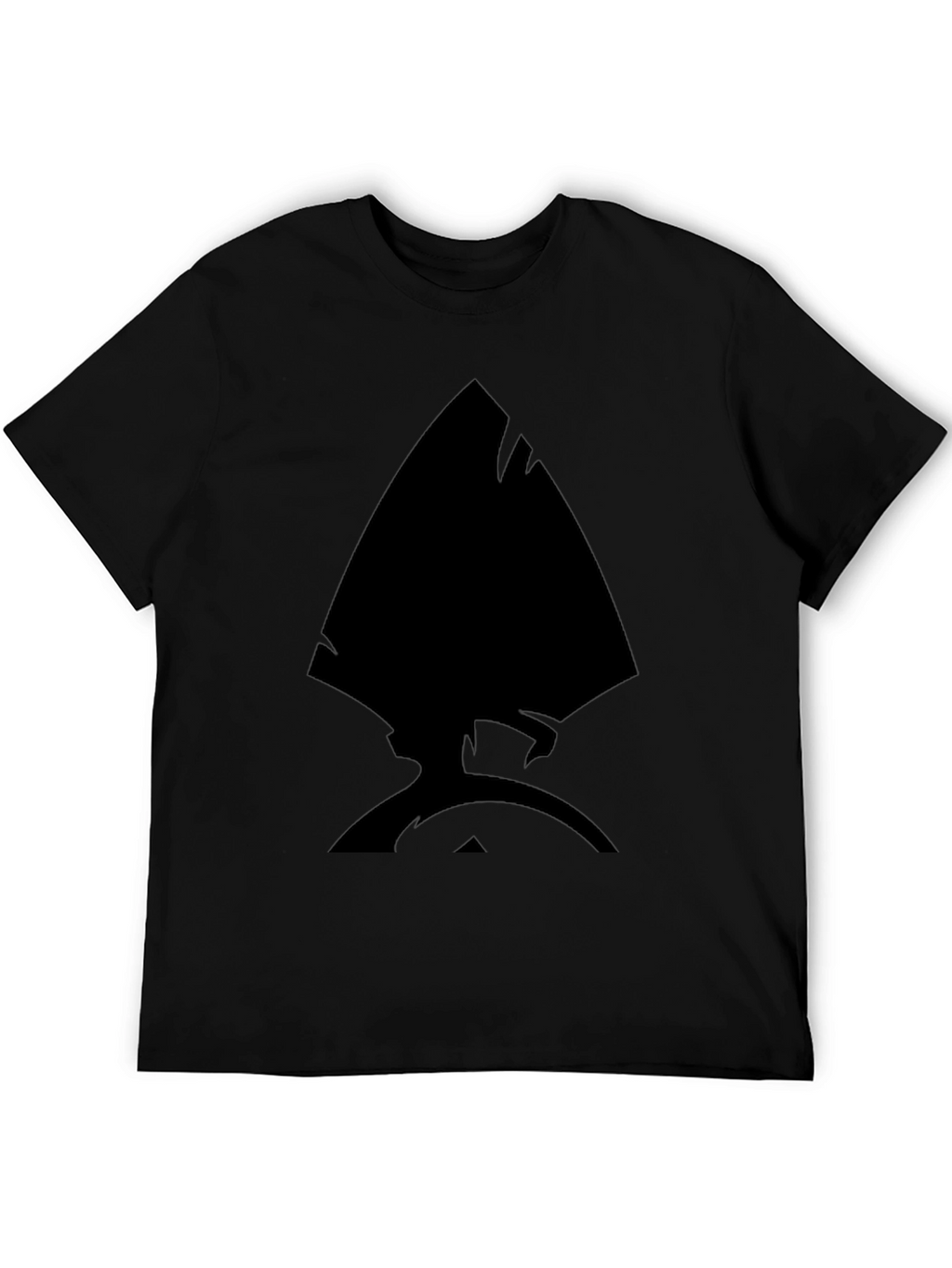 Black T-Shirt with Unique Spade Design for Men
