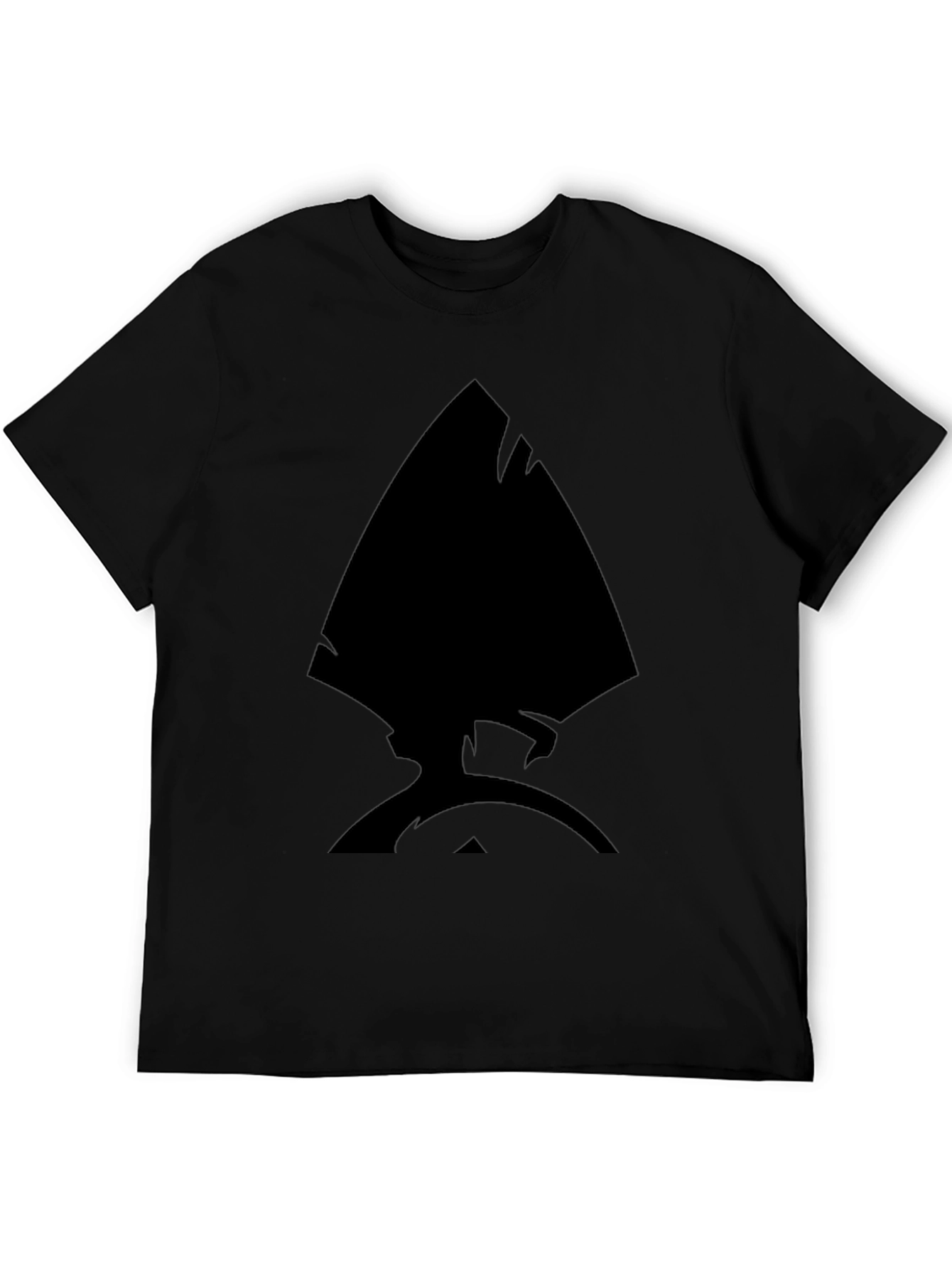 Black T-Shirt with Unique Spade Design for Men