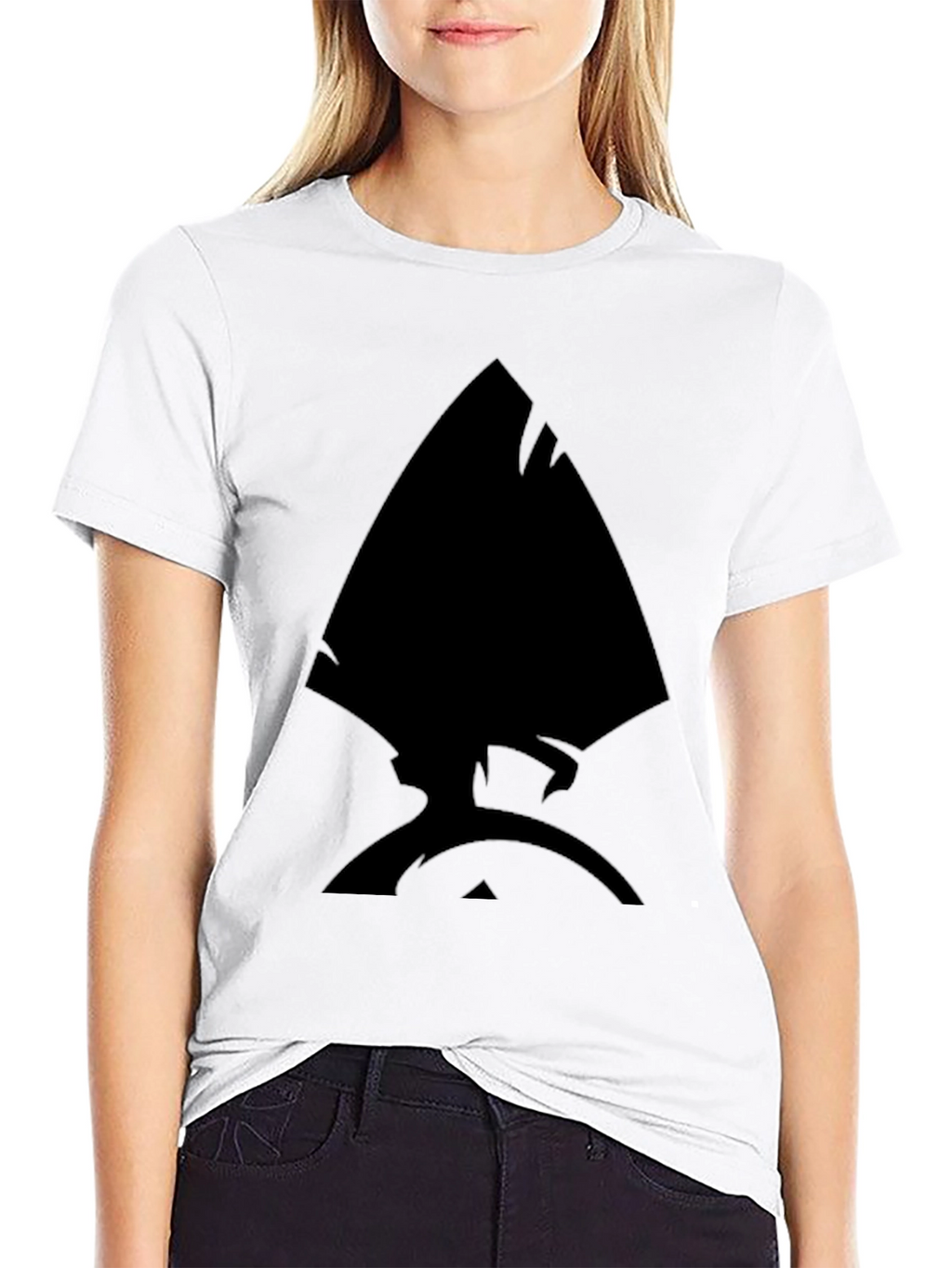 Black T-Shirt with Unique Spade Design for Men