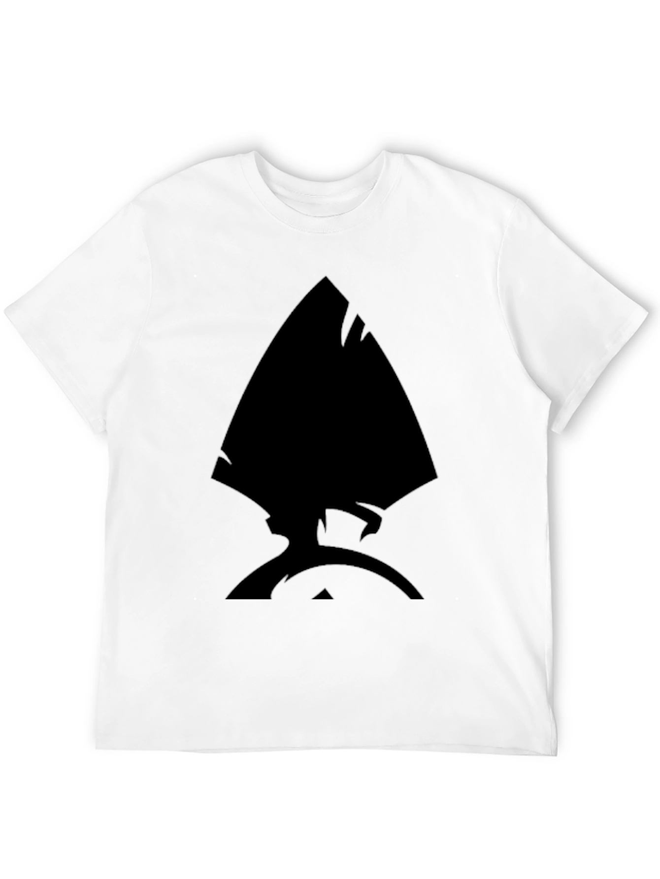 Black T-Shirt with Unique Spade Design for Men
