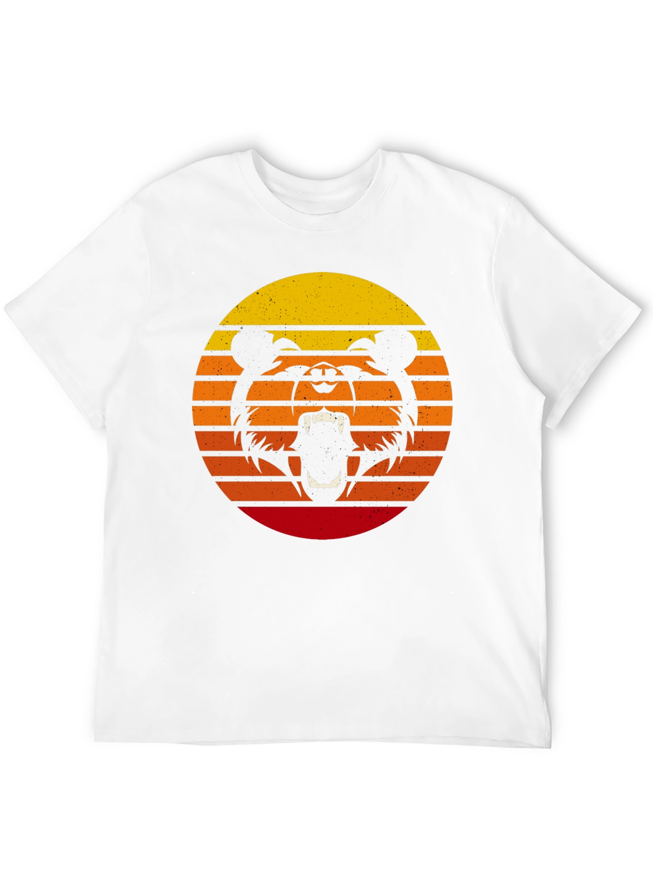 Retro Sunset Bear Graphic T-Shirt