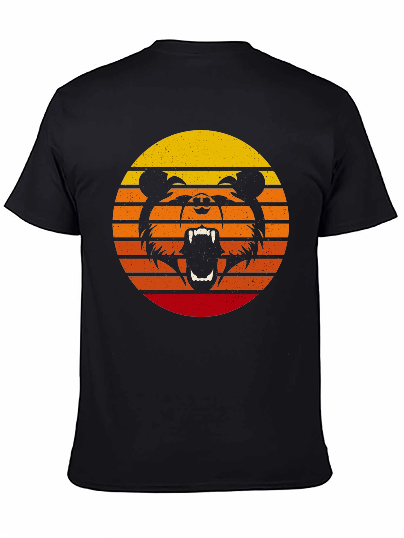 Retro Sunset Bear Graphic T-Shirt