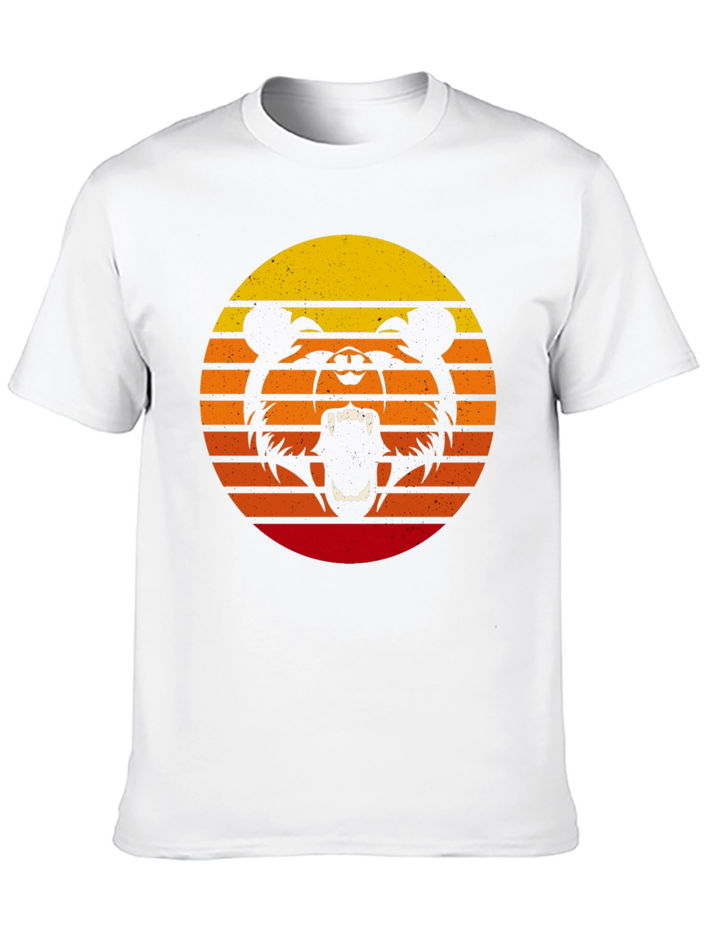 Retro Sunset Bear Graphic T-Shirt