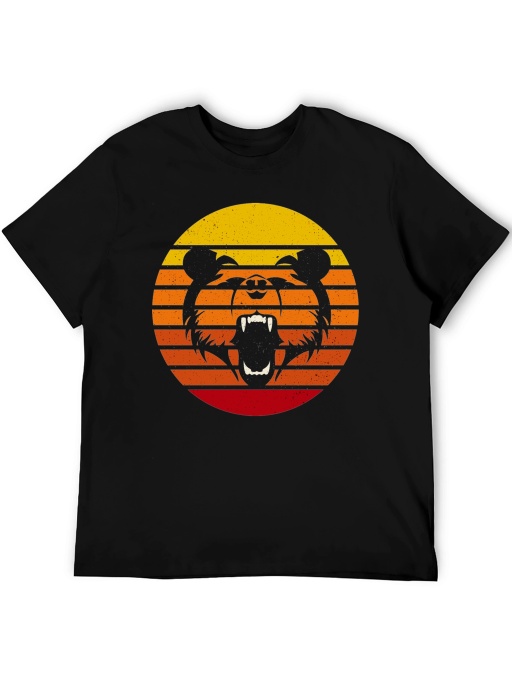 Retro Sunset Bear Graphic T-Shirt