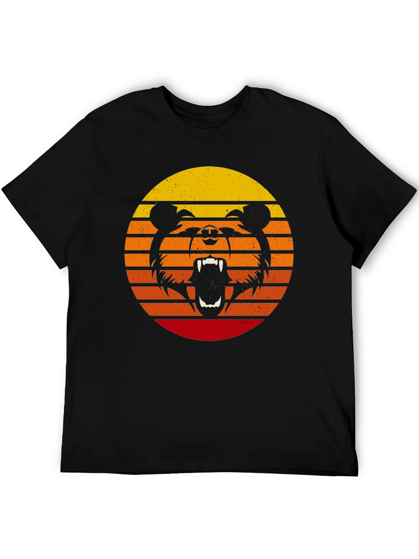 Retro Sunset Bear Graphic T-Shirt