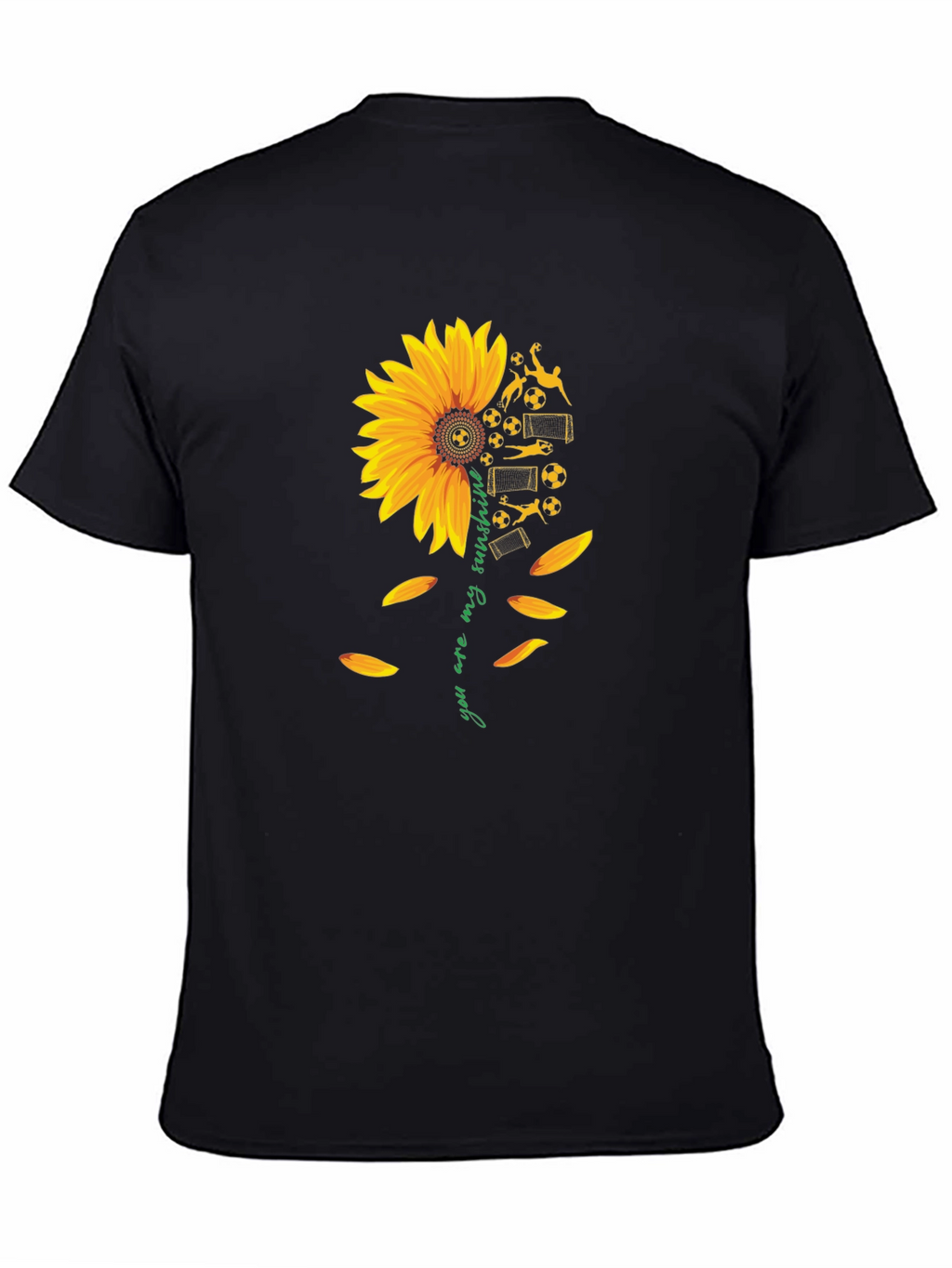 Soccer Sunflower Graphic Tee - You Are My Sunshine!