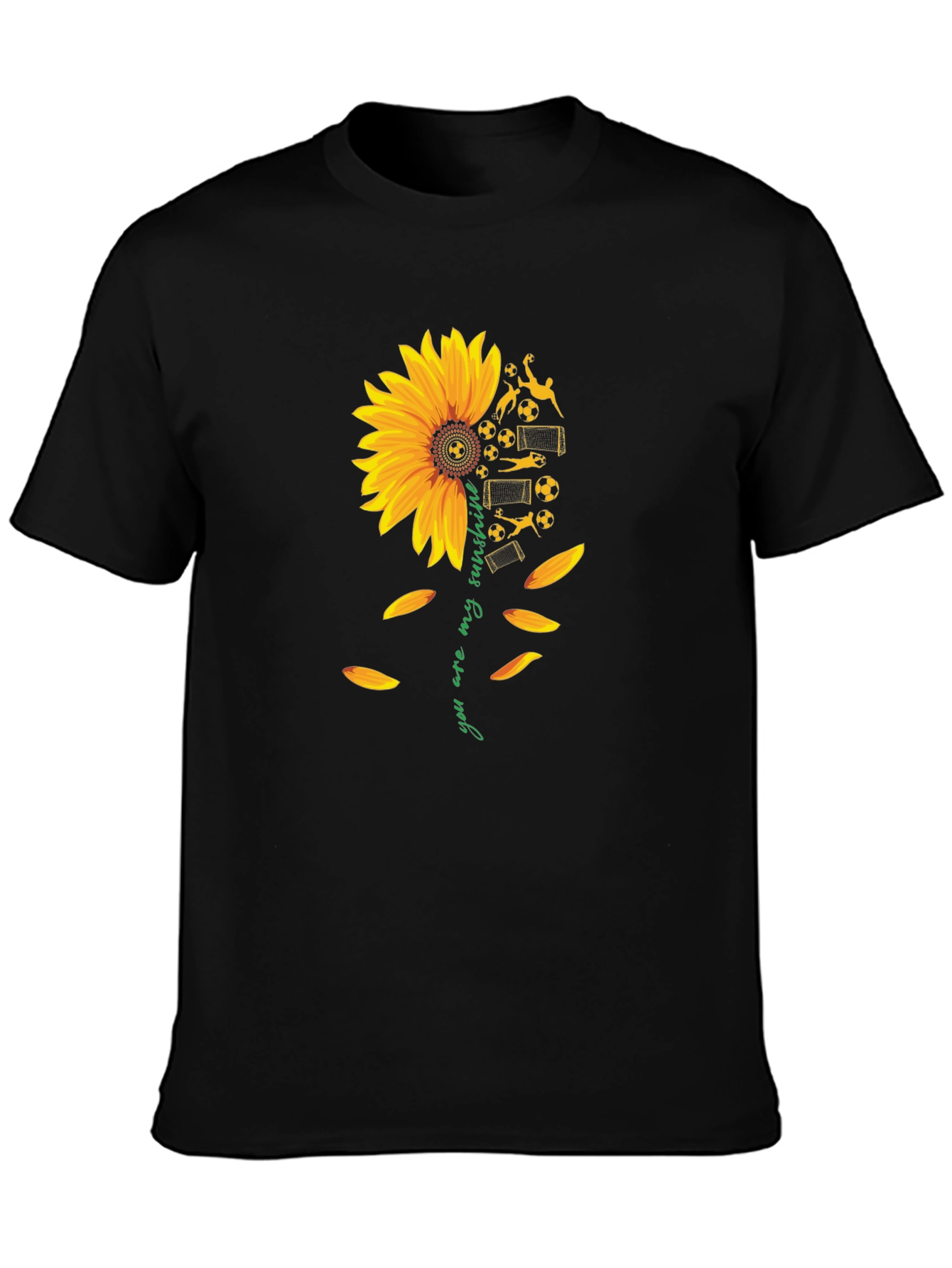 Soccer Sunflower Graphic Tee - You Are My Sunshine!