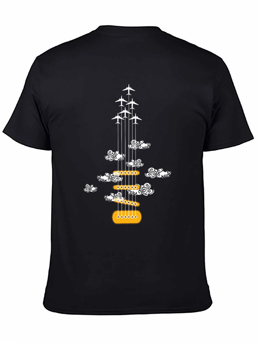 Guitar Plane Cloud T-Shirt