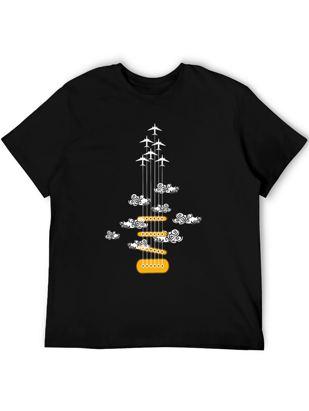 Guitar Plane Cloud T-Shirt