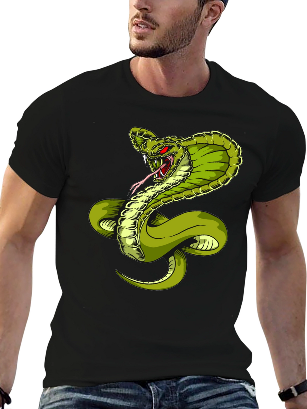 Cobra Graphic T-Shirt - Mens Bold Serpent Tee