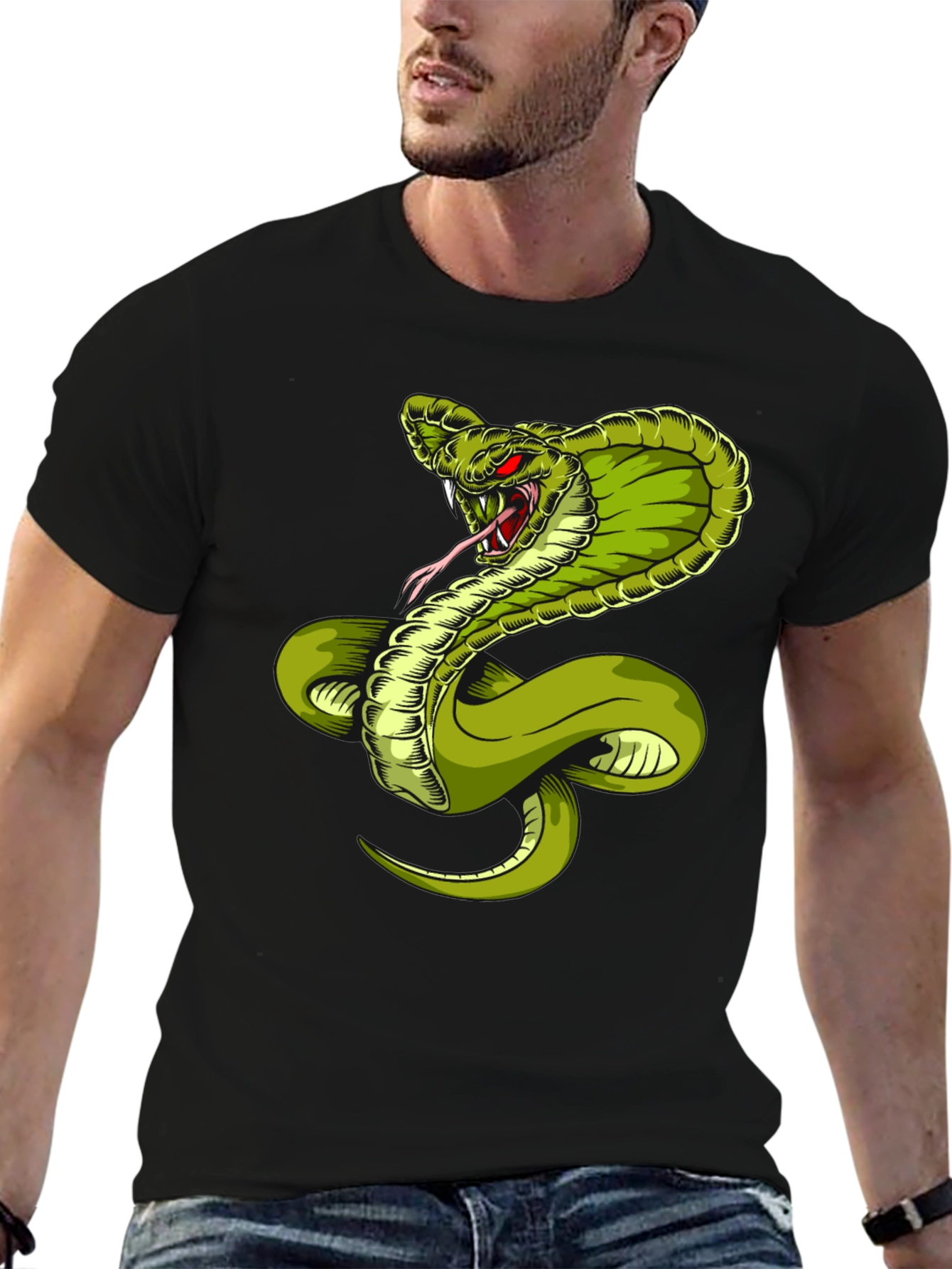 Cobra Graphic T-Shirt - Mens Bold Serpent Tee