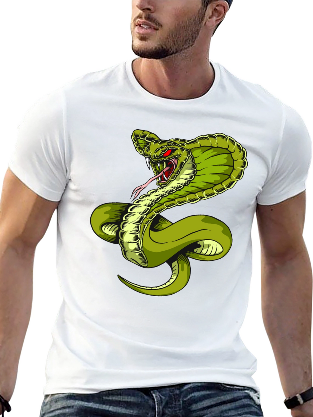 Cobra Graphic T-Shirt - Mens Bold Serpent Tee