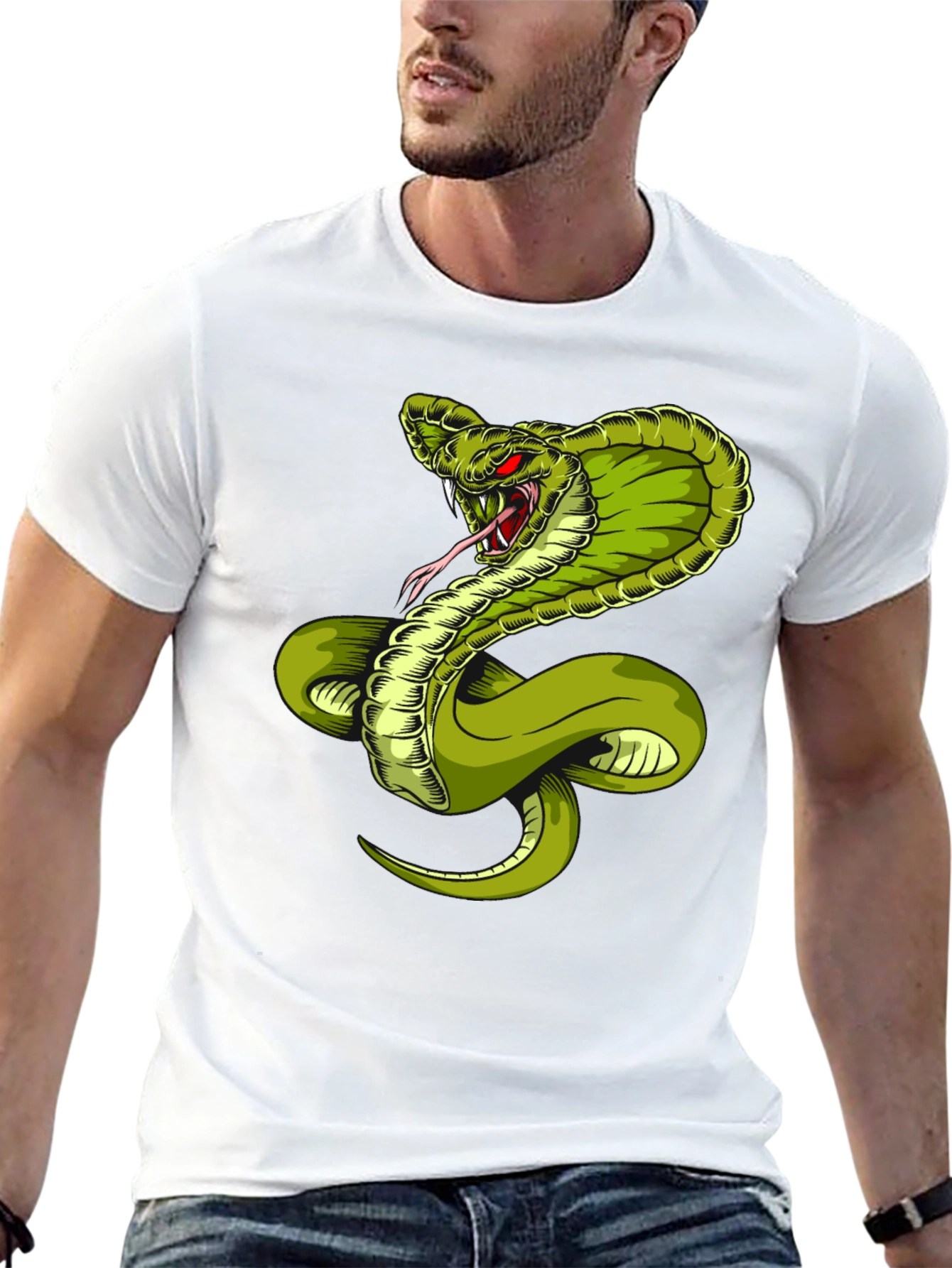 Cobra Graphic T-Shirt - Mens Bold Serpent Tee